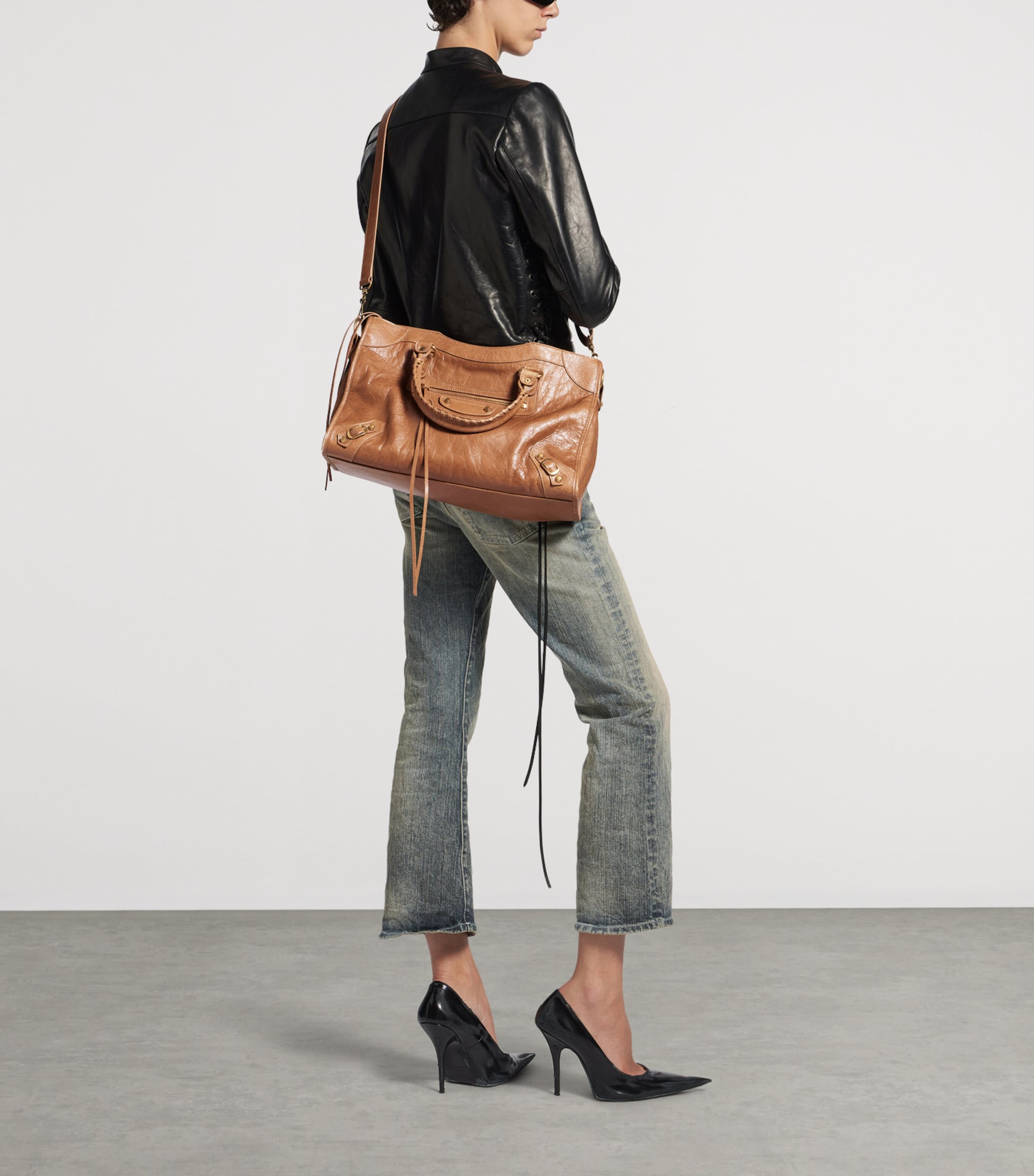 Balenciaga Medium Leather Le City Top-Handle Bag Image 4