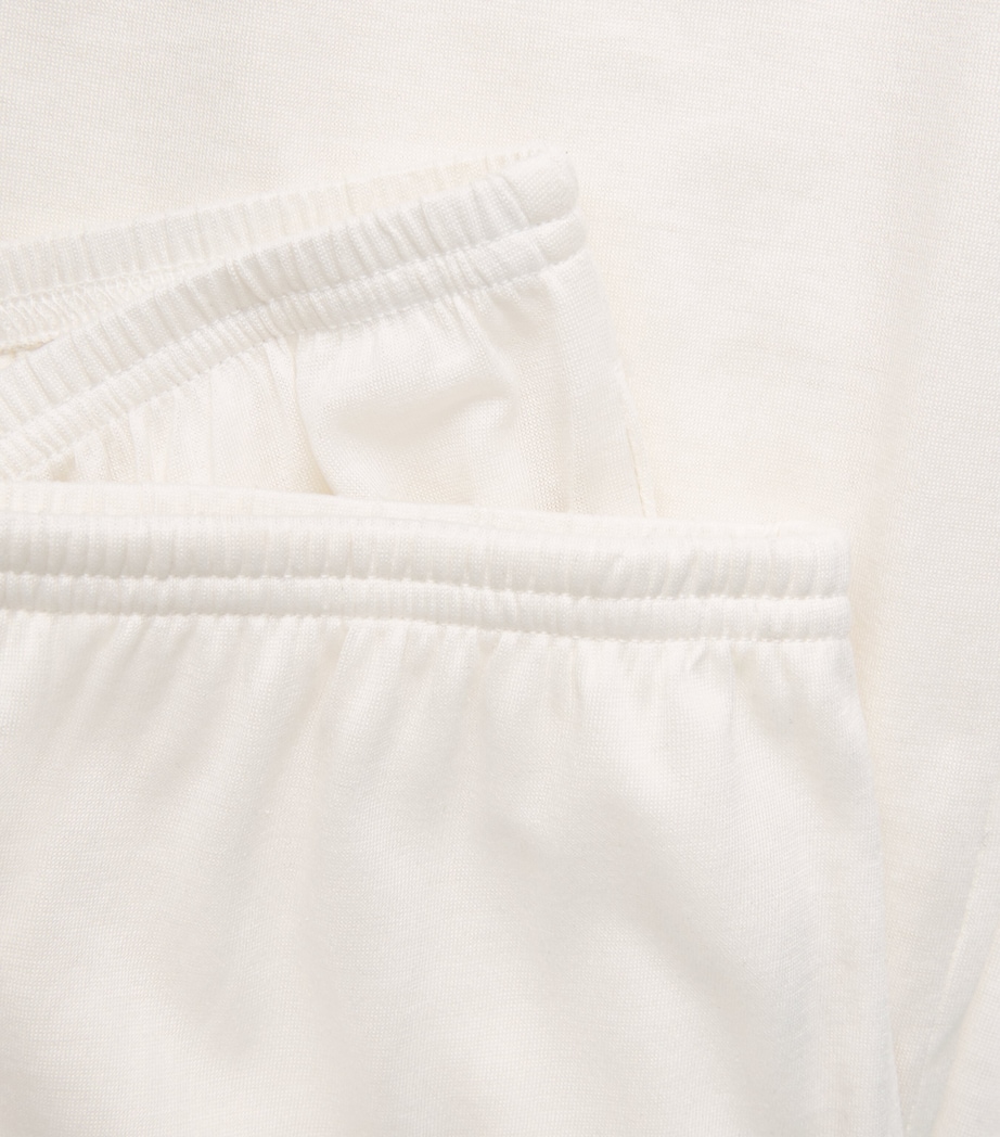 Toteme Womens Cotton-Silk Wide-Leg Trousers Off White Image 6