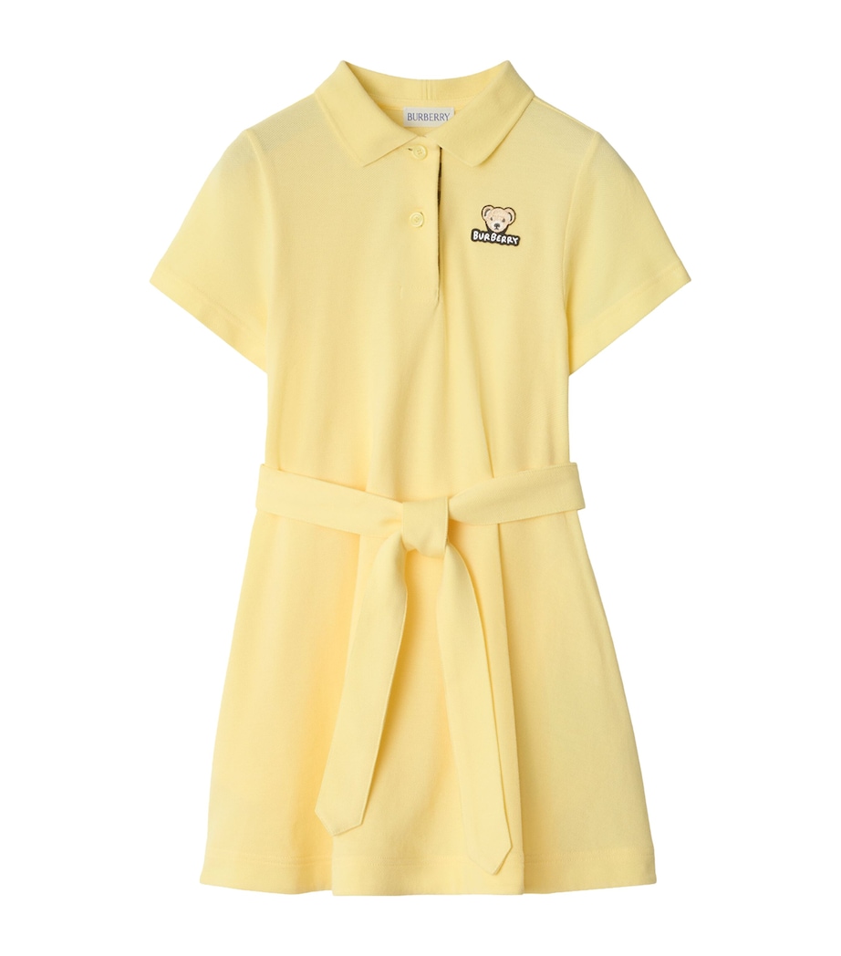 Cotton Polo Shirt Dress (3-12 Years) SHERBET Image 1