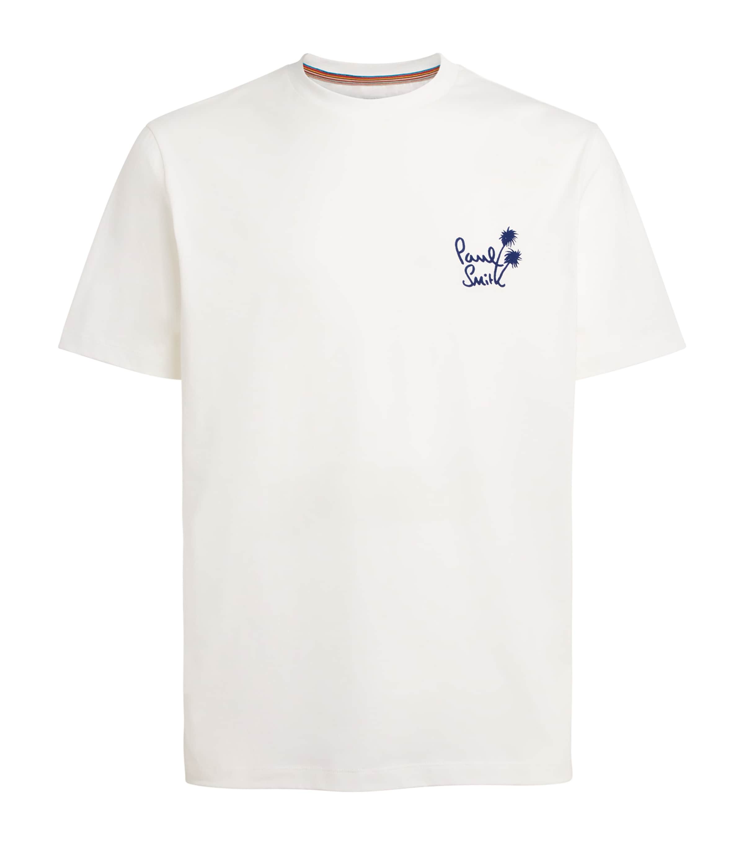 Paul Smith White Cotton Embroidered Logo T-Shirt | Harrods US