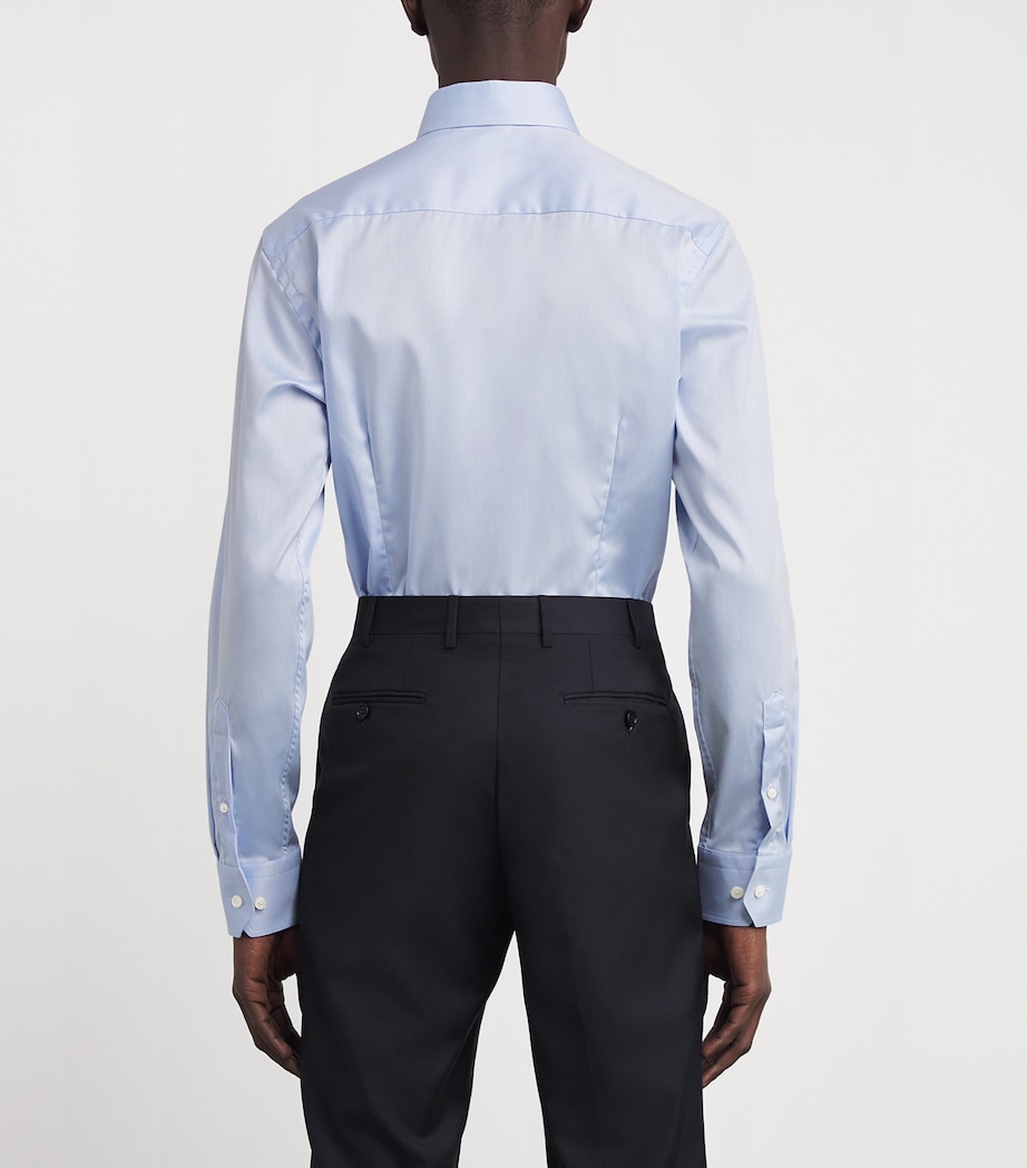 Signature Twill Slim Fit Shirt BLUE Image 4