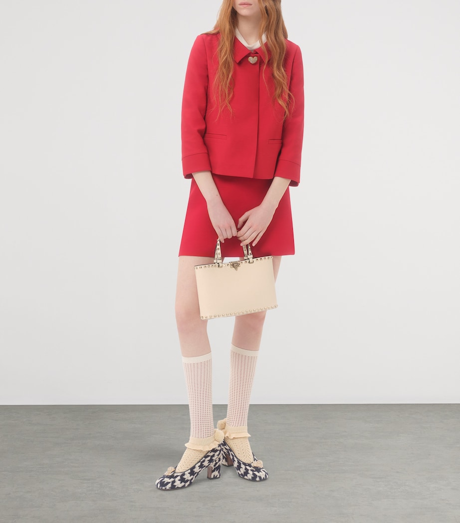 Small Leather Rockstud Cross-Body Bag I16 Image 7