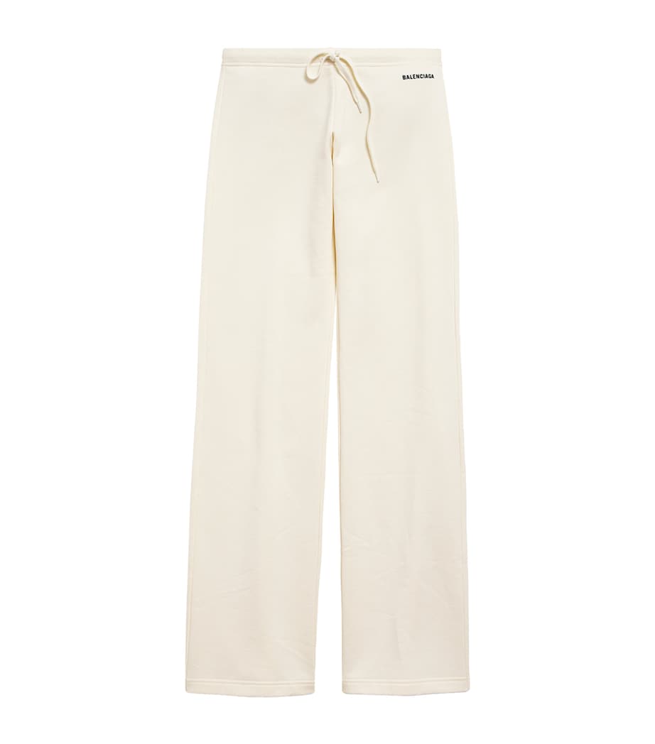 Balenciaga Womens Cotton Logo Wide-Leg Sweatpants Image 1