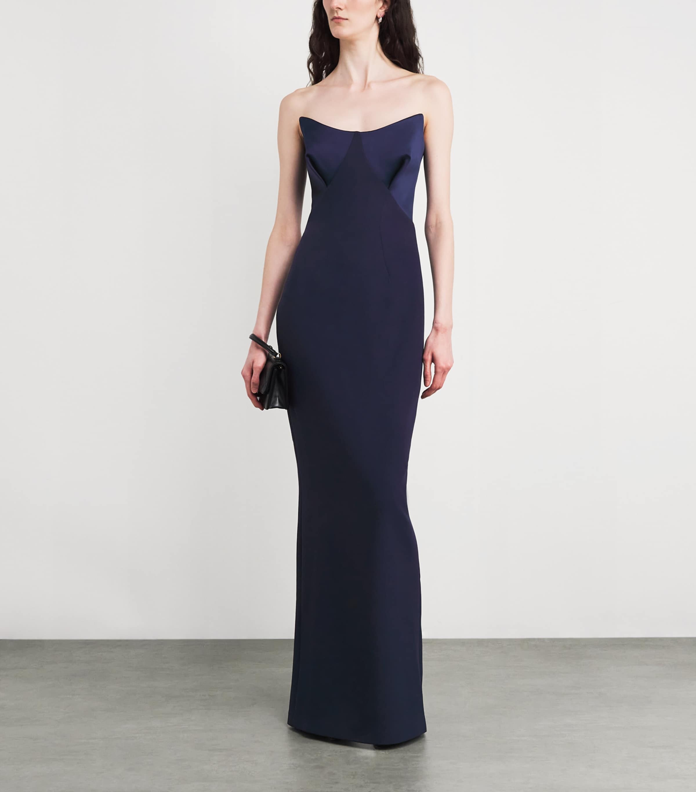 Crepe Strapless Gown MARITIME BLUE Image 2