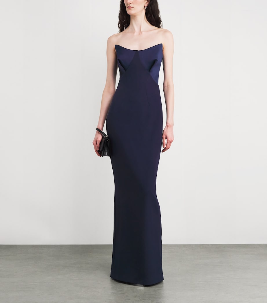 Crepe Strapless Gown MARITIME BLUE Image 2