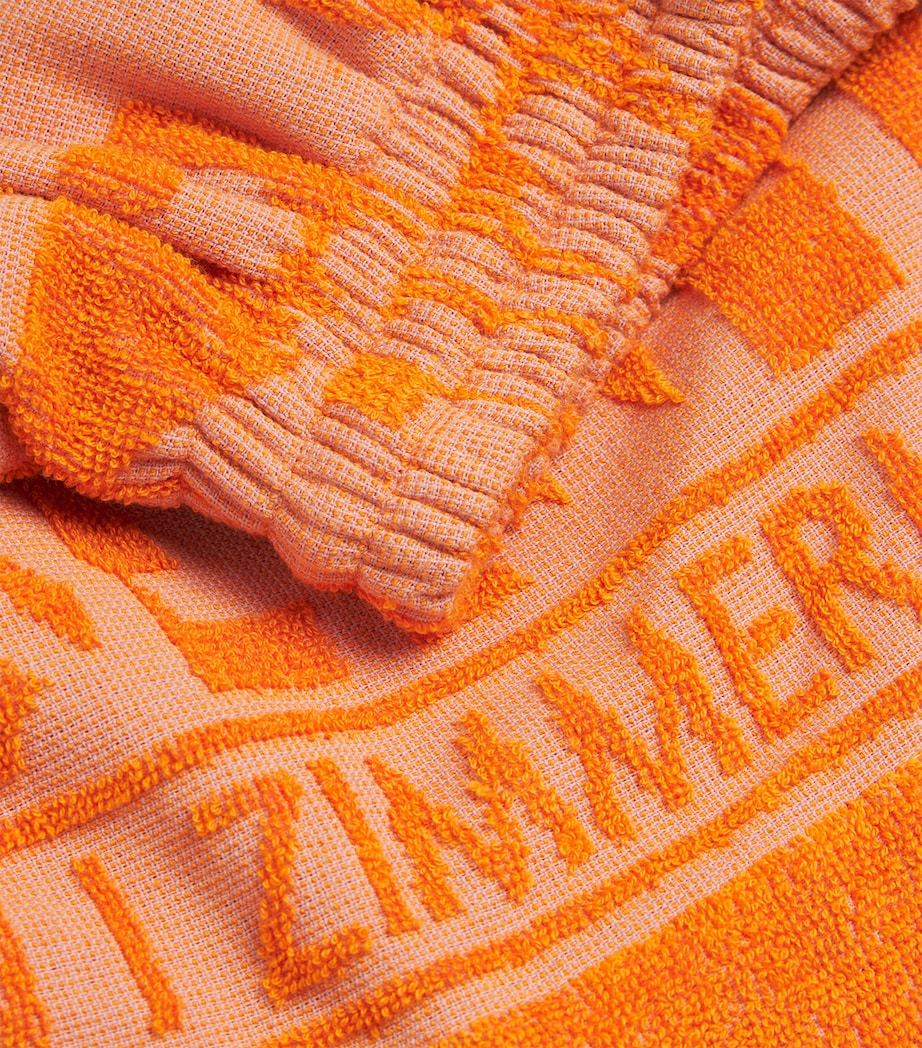Zimmermann Womens Terry Solstice Shorts Orange Pink Image 6