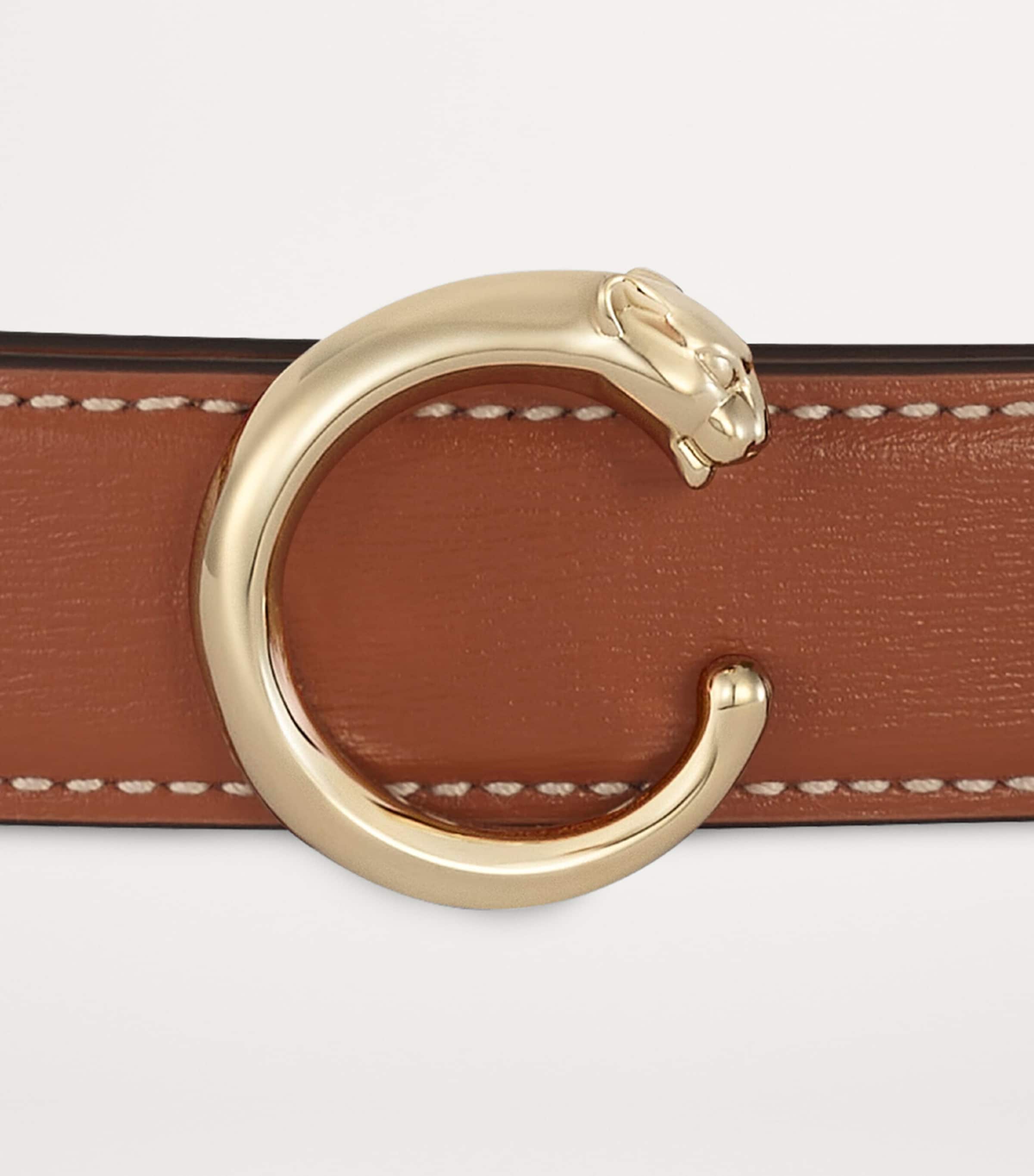 Cartier Medium Leather Panthère de Cartier Belt (85cm) Caramel Image 2