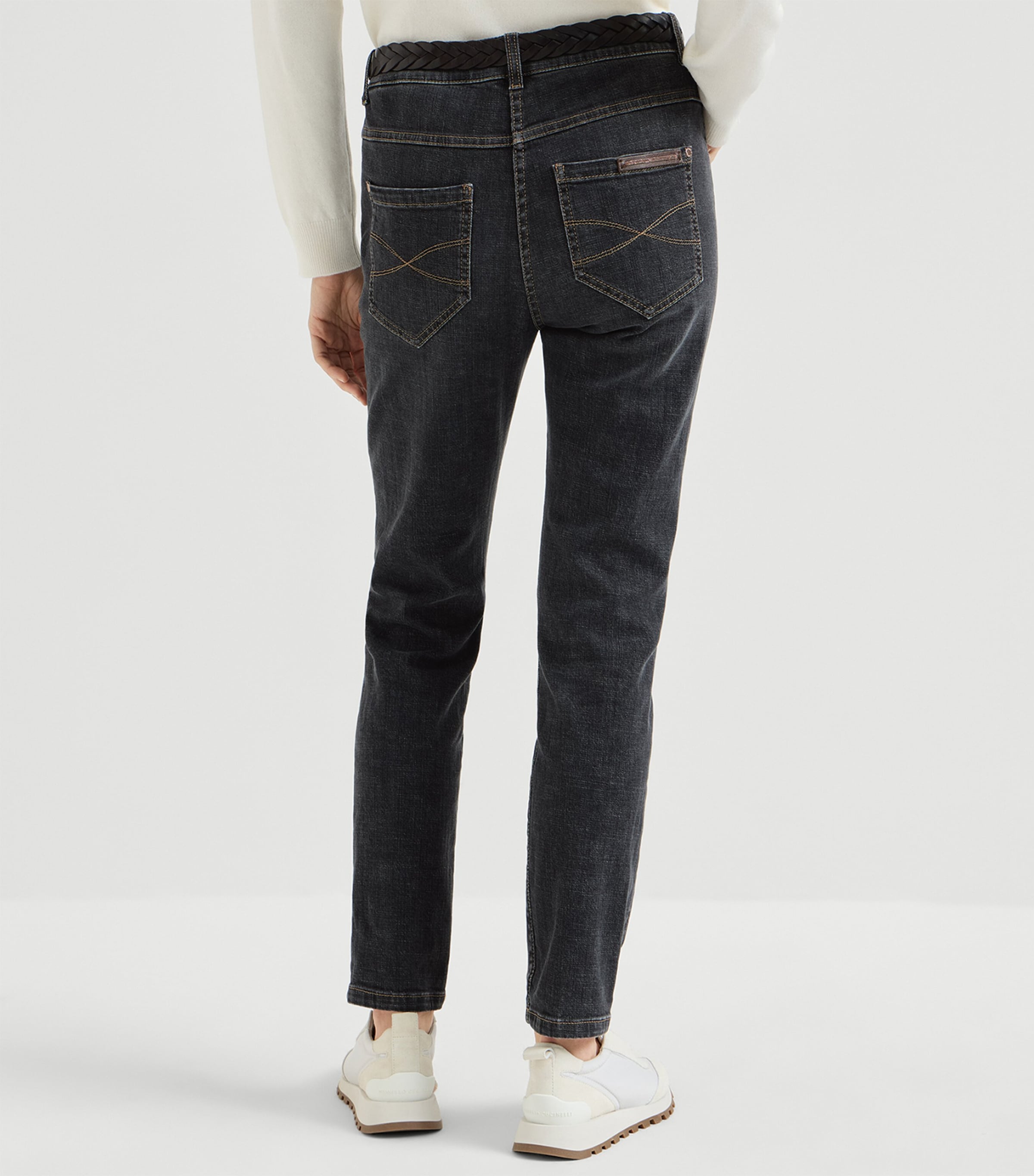 Brunello Cucinelli Womens Stretch-Cotton Slim Fit Jeans Image 5