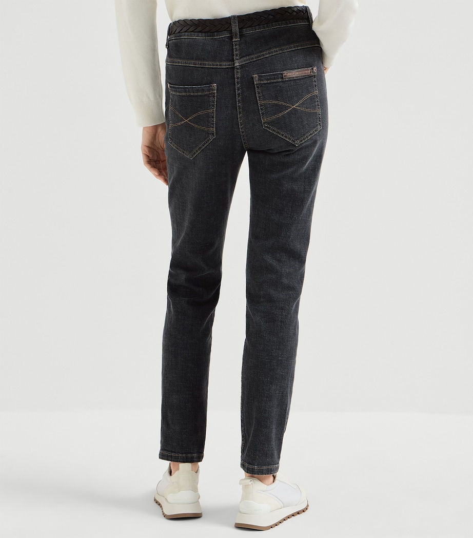 Brunello Cucinelli Womens Stretch-Cotton Slim Fit Jeans Image 5
