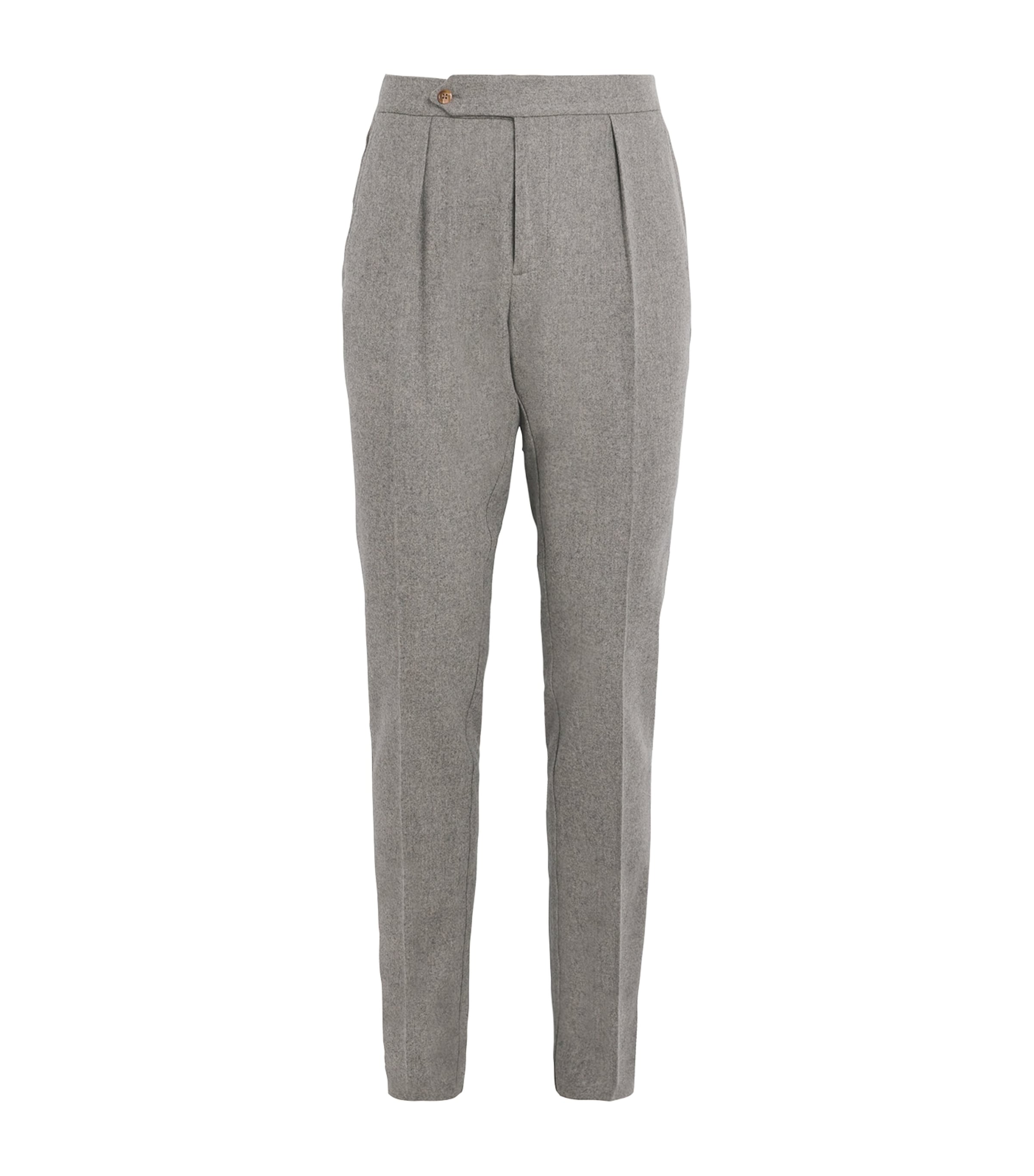 Polo Ralph Lauren Wool Tailored Trousers In Gray