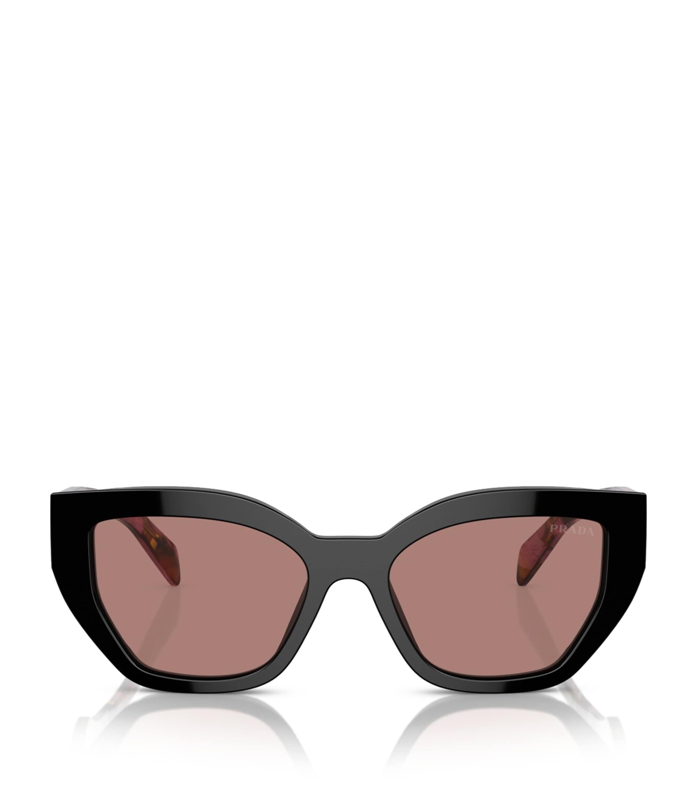 Prada Pr A09s Acetate Cate Eye Sunglasses In Black