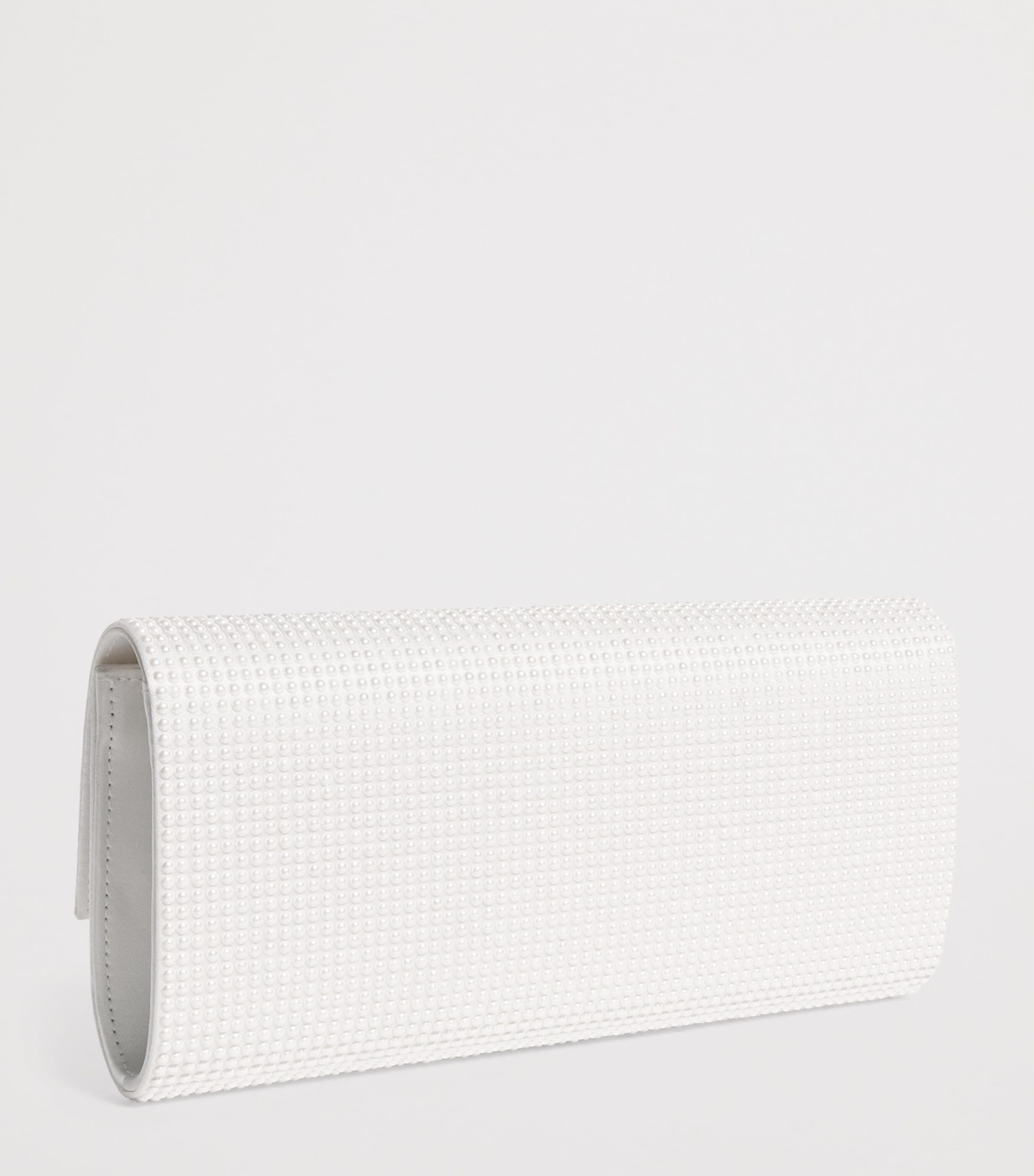 Satin Pearlised Perry Clutch Bag SPEAR Image 3