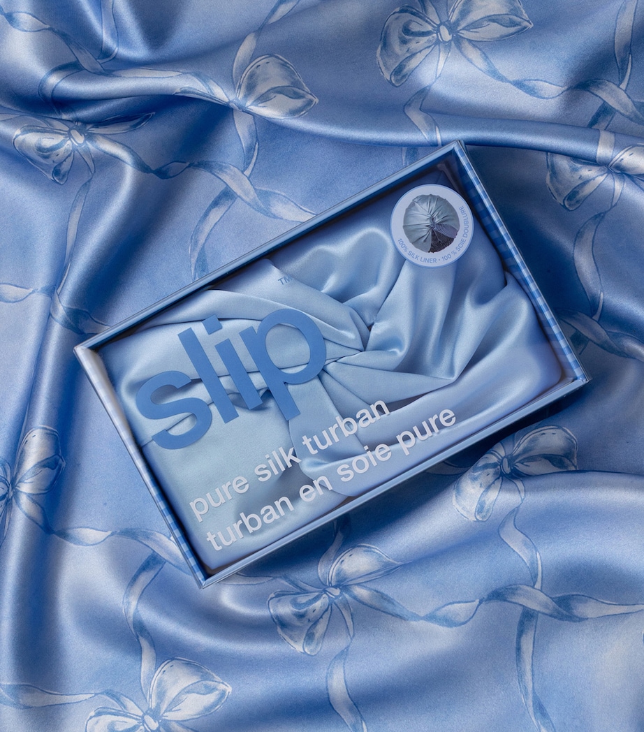 Mulberry Silk Head Wrap CORNFLOWER Image 3