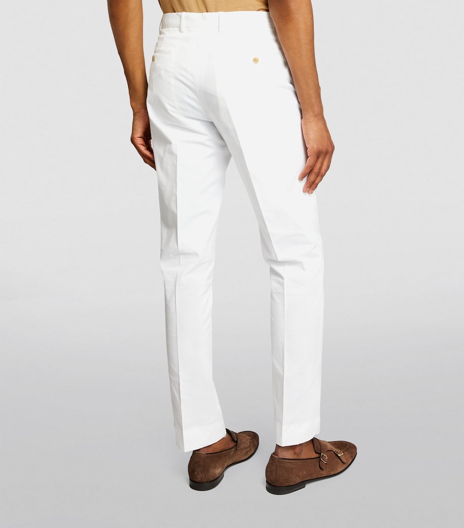 Ralph Lauren Purple Label Mens Cotton-Blend Straight Chinos White Image 4