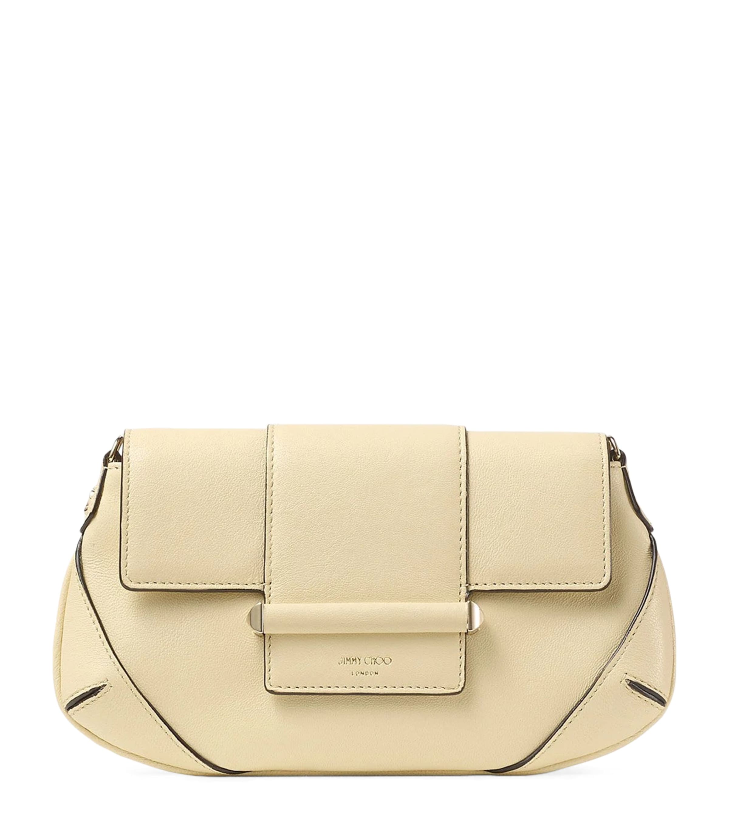 Jimmy Choo Bar Mini Chain Wallet In Sand