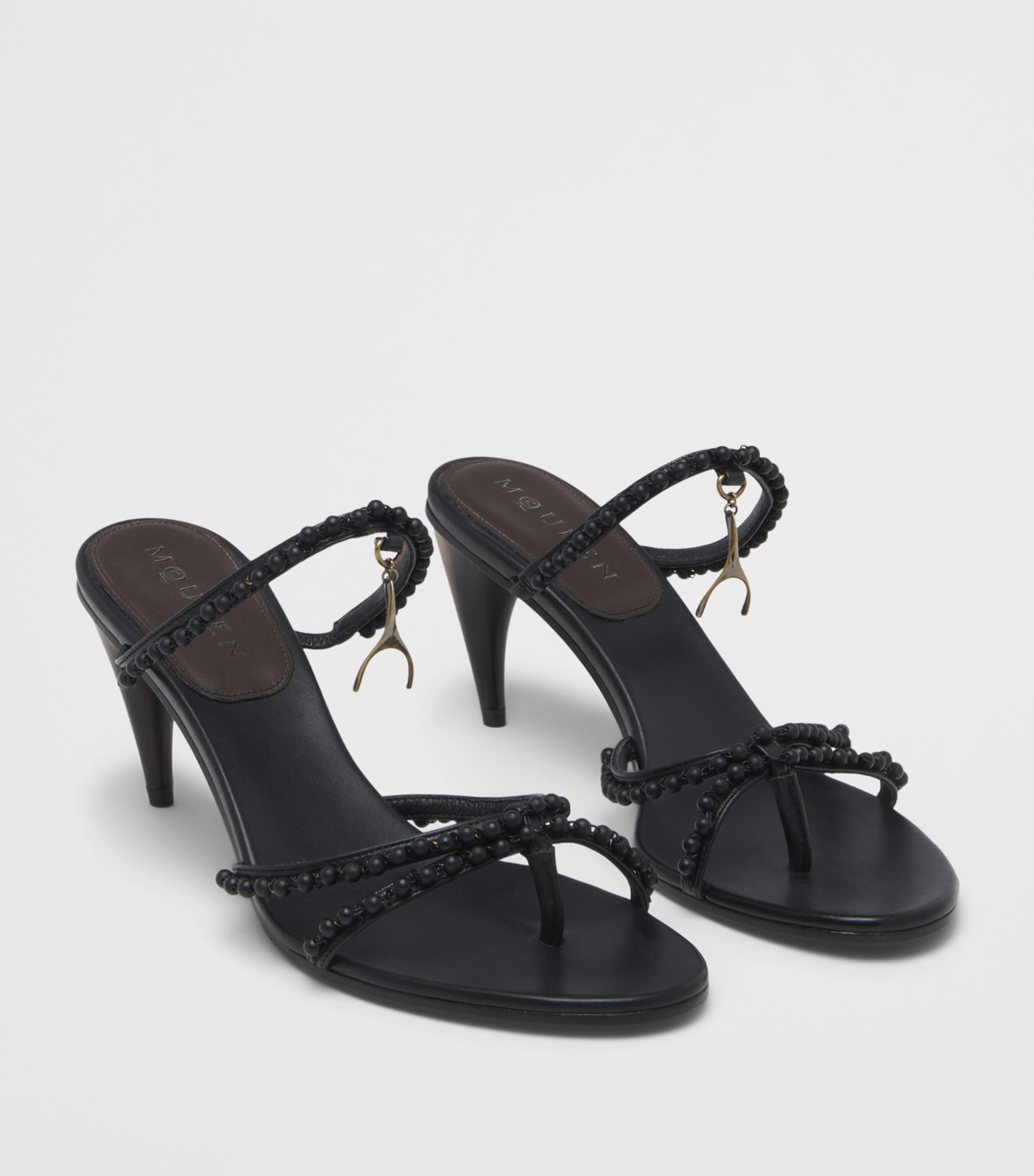 McQueen Beaded Rosa Heeled Sandals 70 Image 3