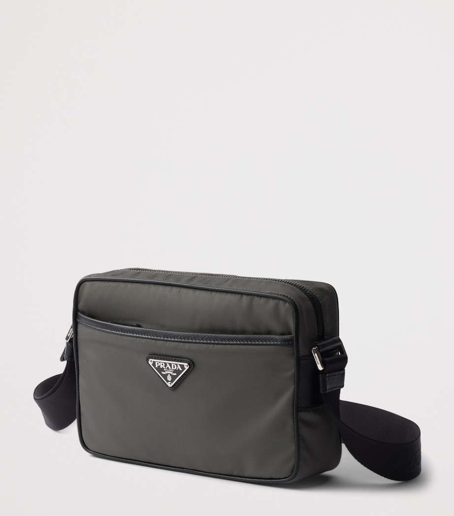 Re-Nylon Saffiano leather-Trim Shoulder Bag F0414 Image 2