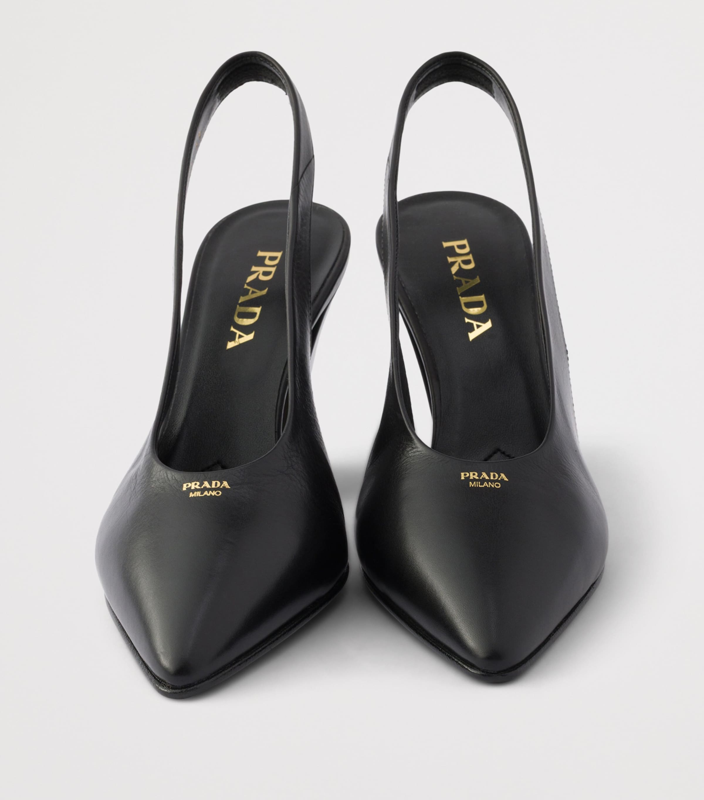 Prada Leather Slingback Pumps 85 Black Image 6