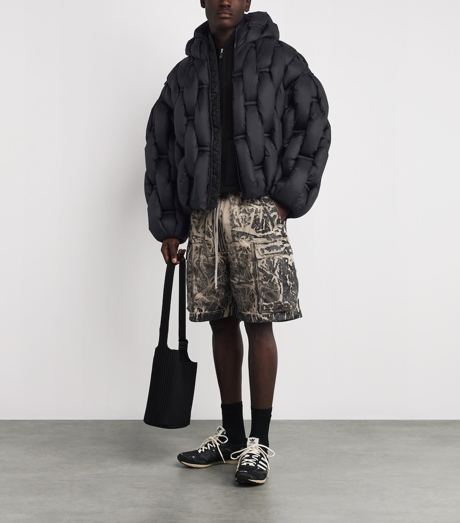 3D Down-Filled Woven Puffer Jacket 14 BLACK Image 2