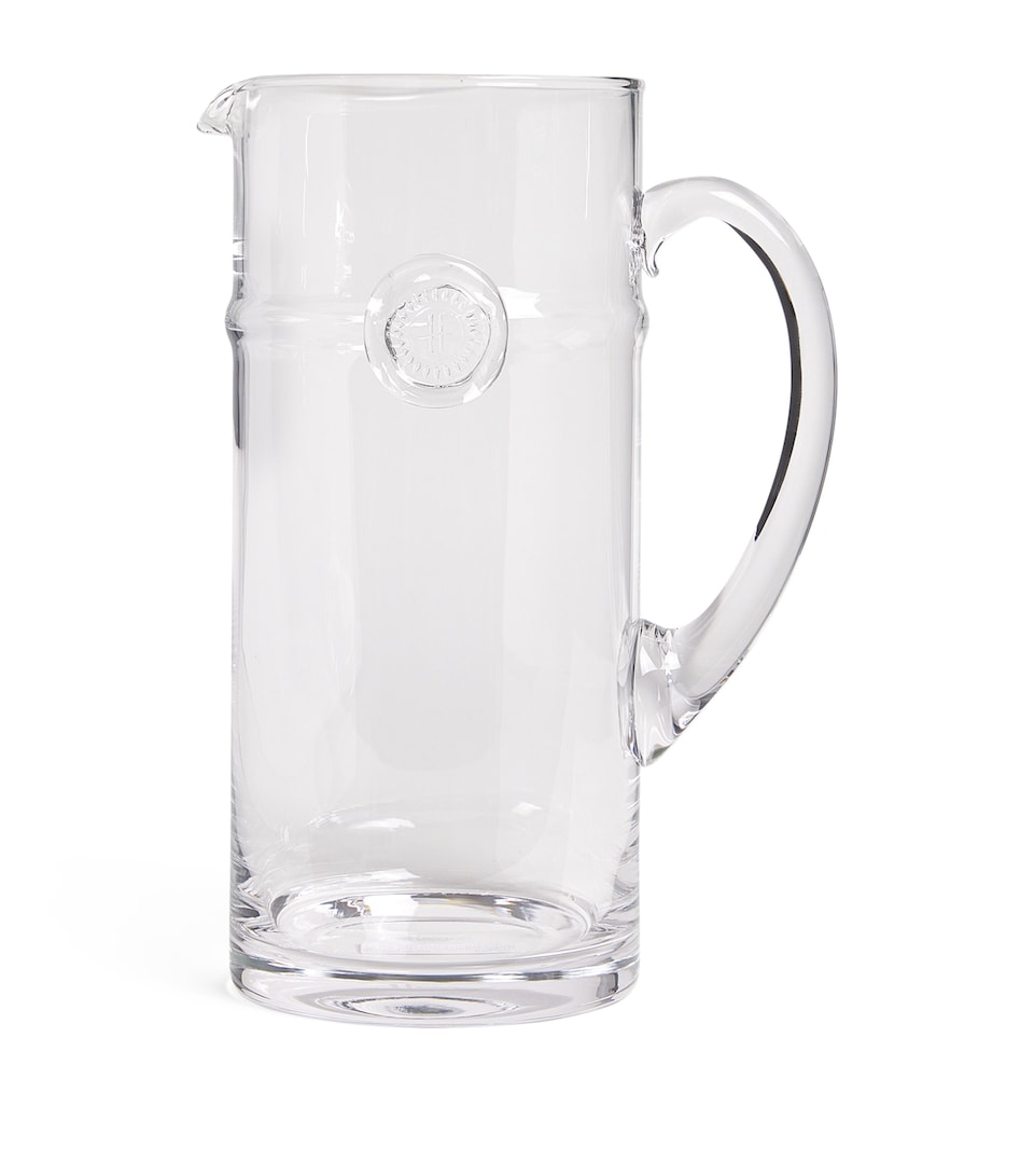 Harrods Glass Emblem Jug Clear