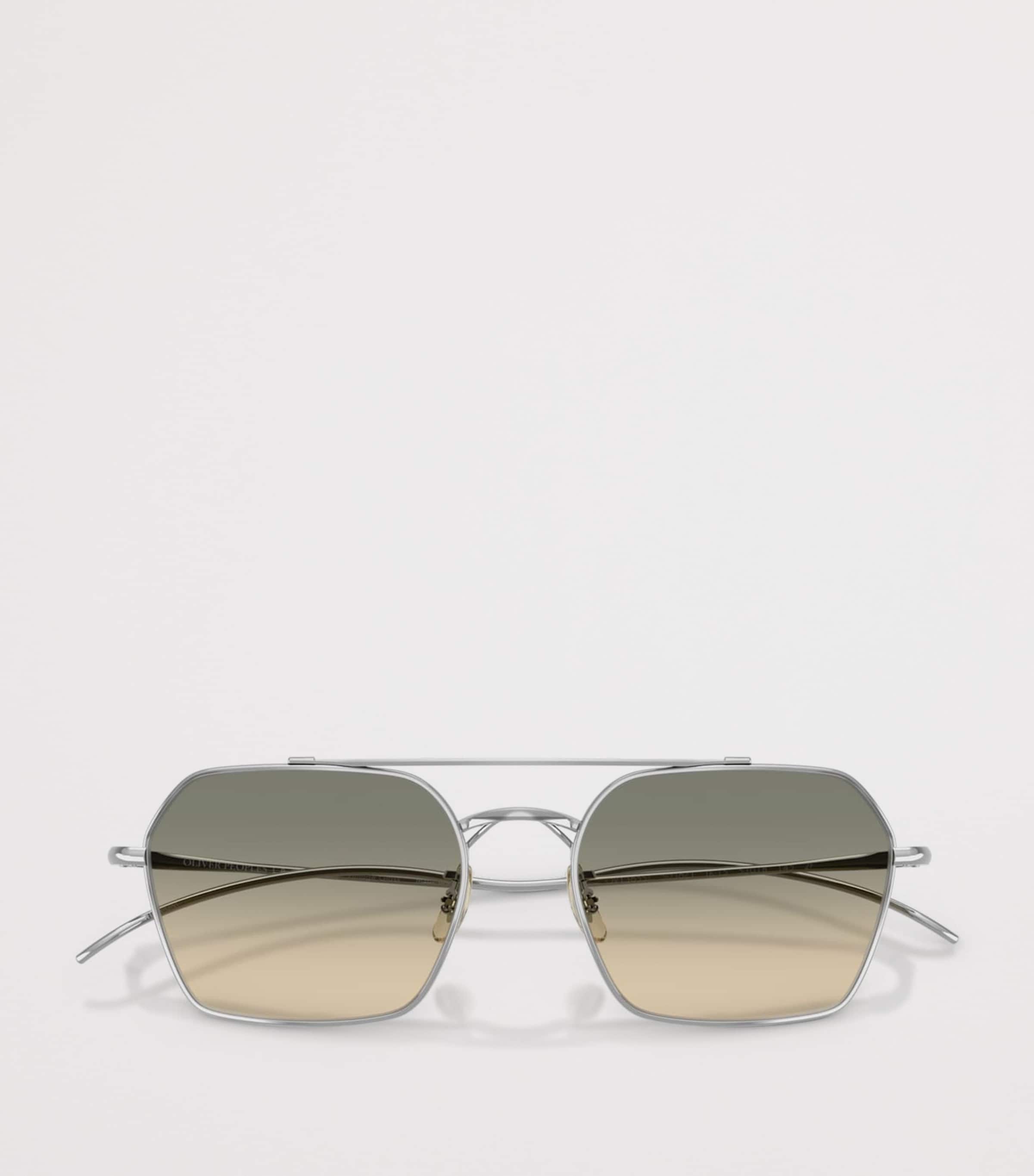 Oliver Peoples Titanium TK-15 Square Sunglasses Silver Image 4