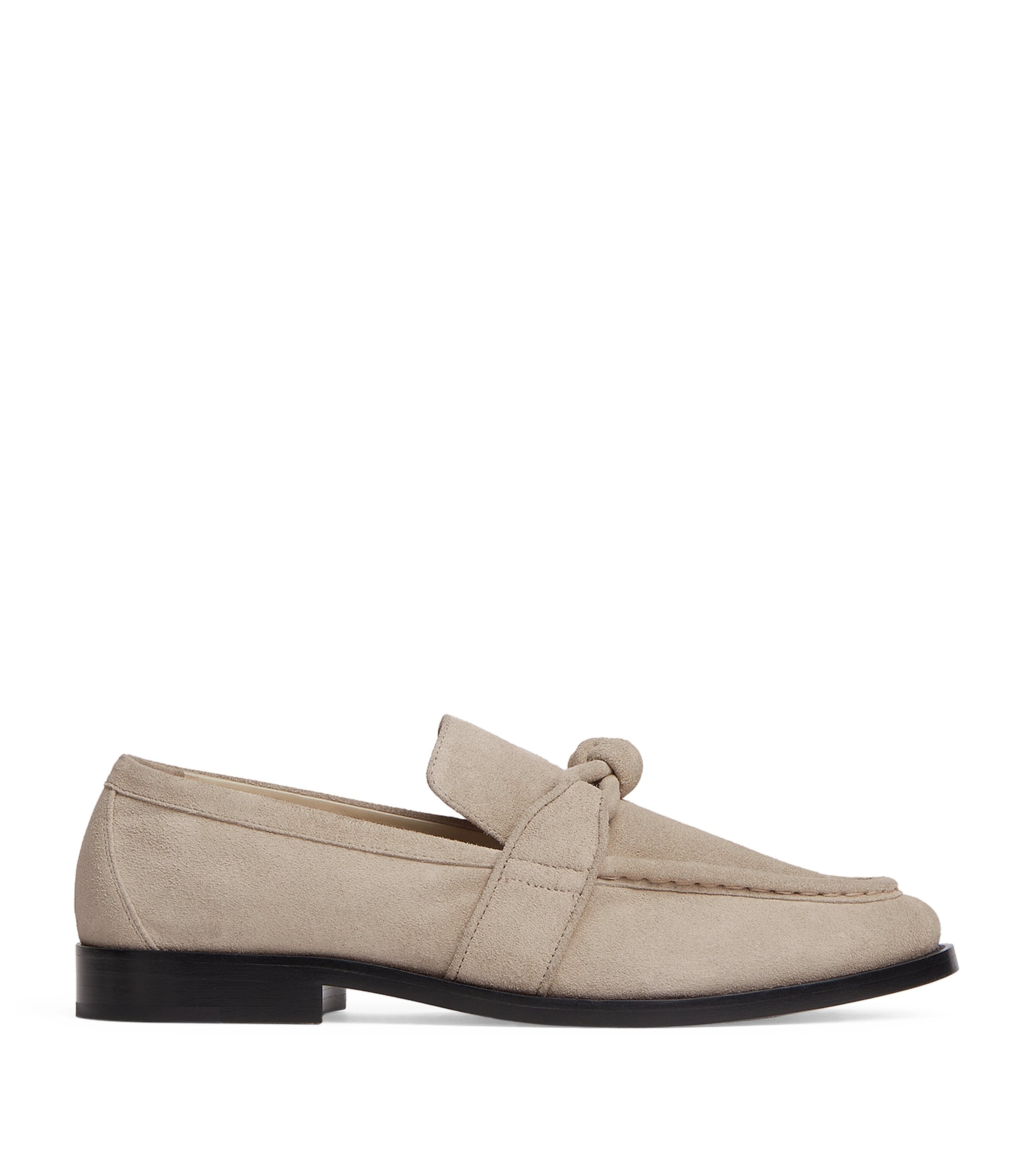 Bottega Veneta Calfskin Alstaire Loafers In Neutral