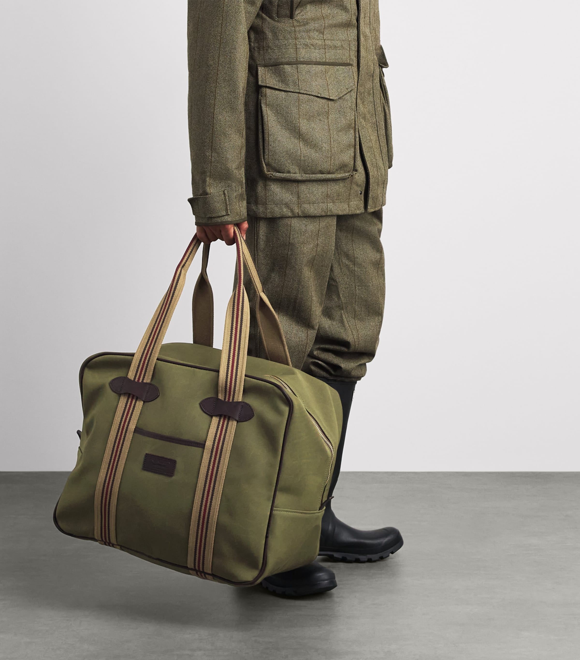 Purdey Small Canvas Field Tote Bag Khk Image 2