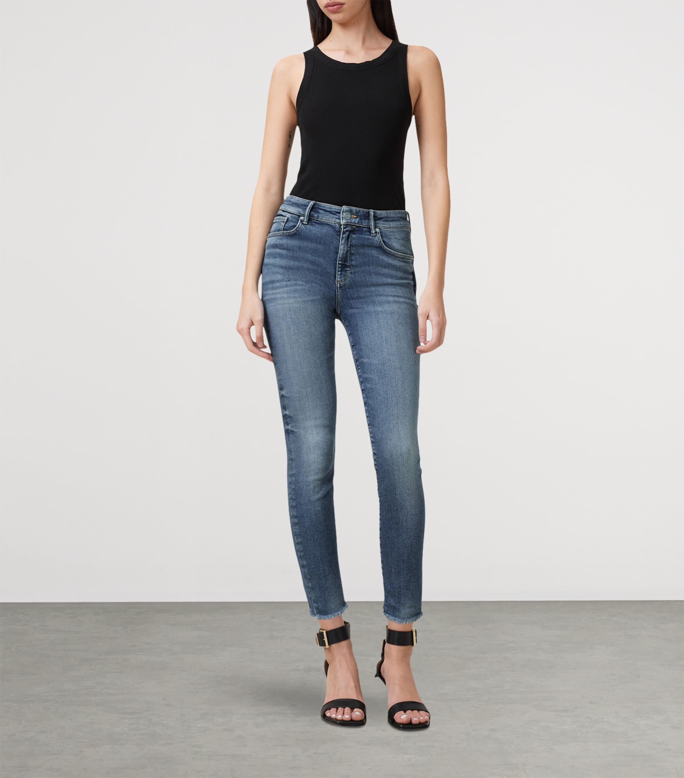 Organic Cotton-Blend Miller Push-Up Skinny Jeans DEEP ROYAL BLUE Image 2