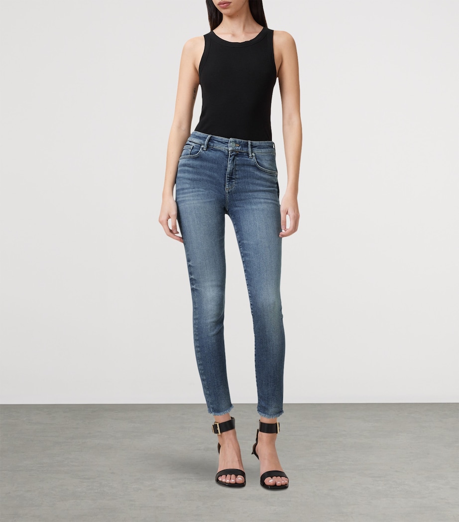 Organic Cotton-Blend Miller Push-Up Skinny Jeans DEEP ROYAL BLUE Image 2