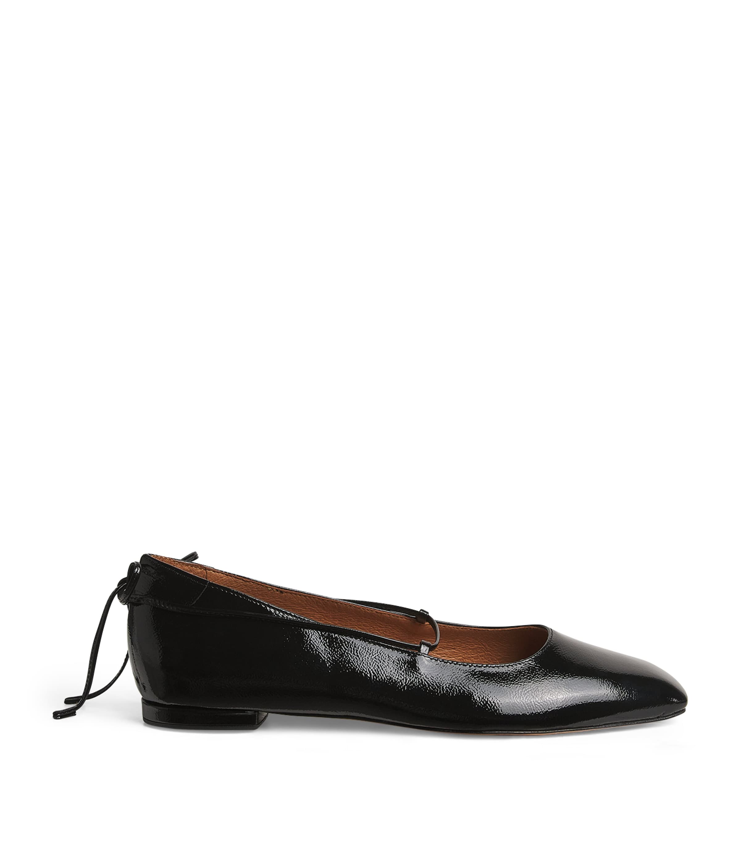 Claudie Pierlot Leather Ballerina Shoes In Black