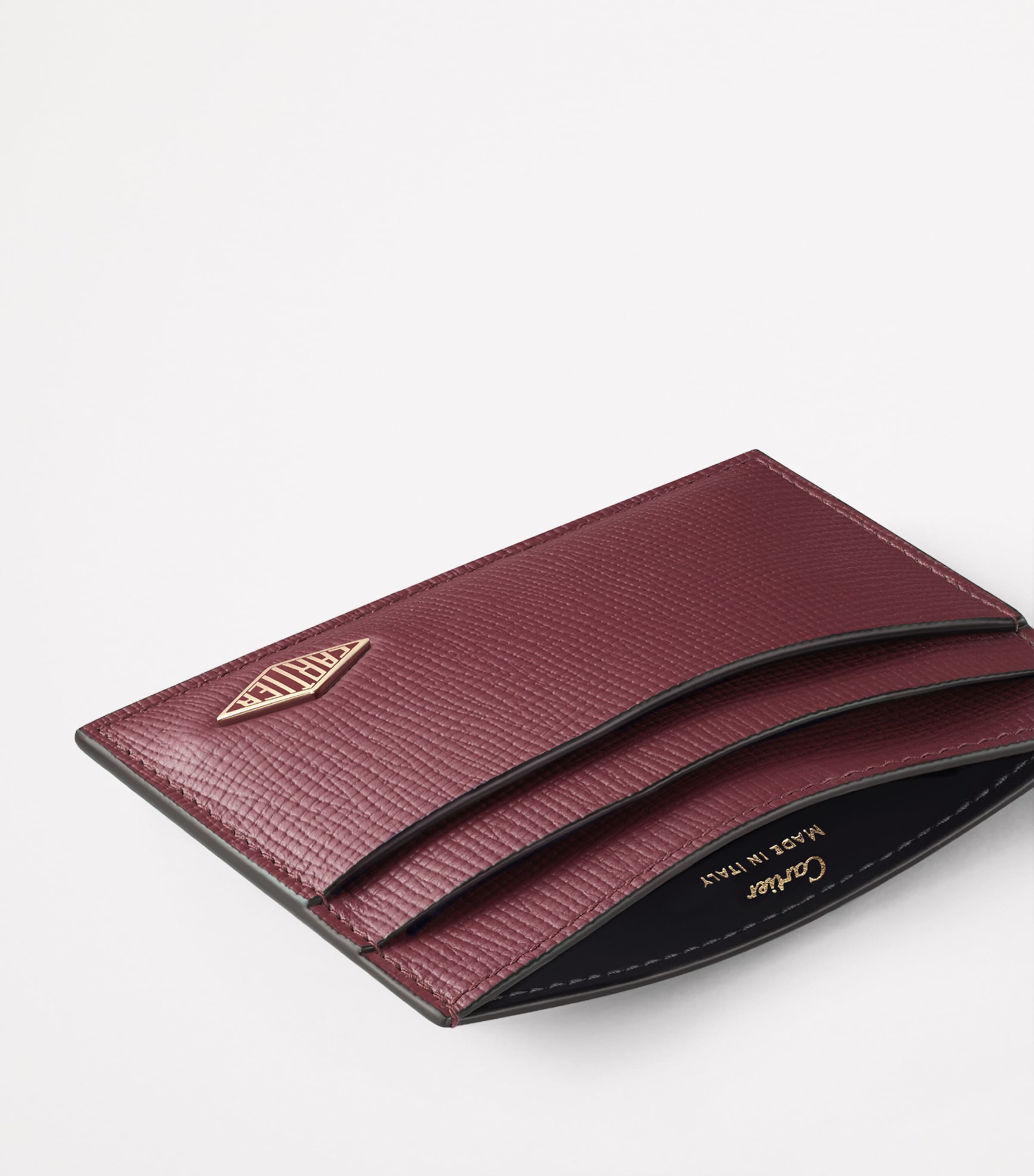 Cartier Leather Losange Card Holder Burgundy Image 5