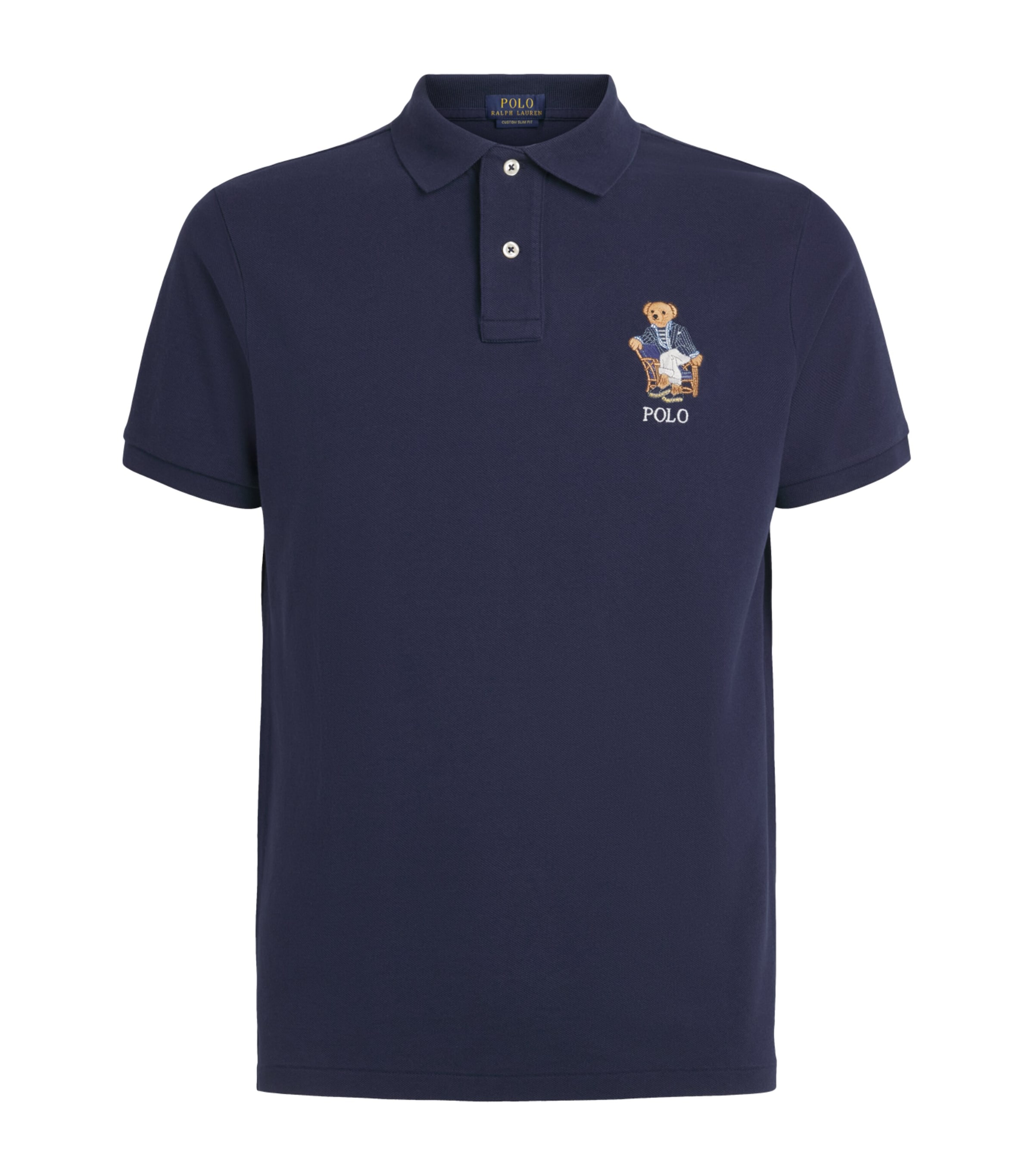 Polo Ralph Lauren Mens Cotton Polo Bear Polo Shirt Nport Br Nport Nvy Image 1