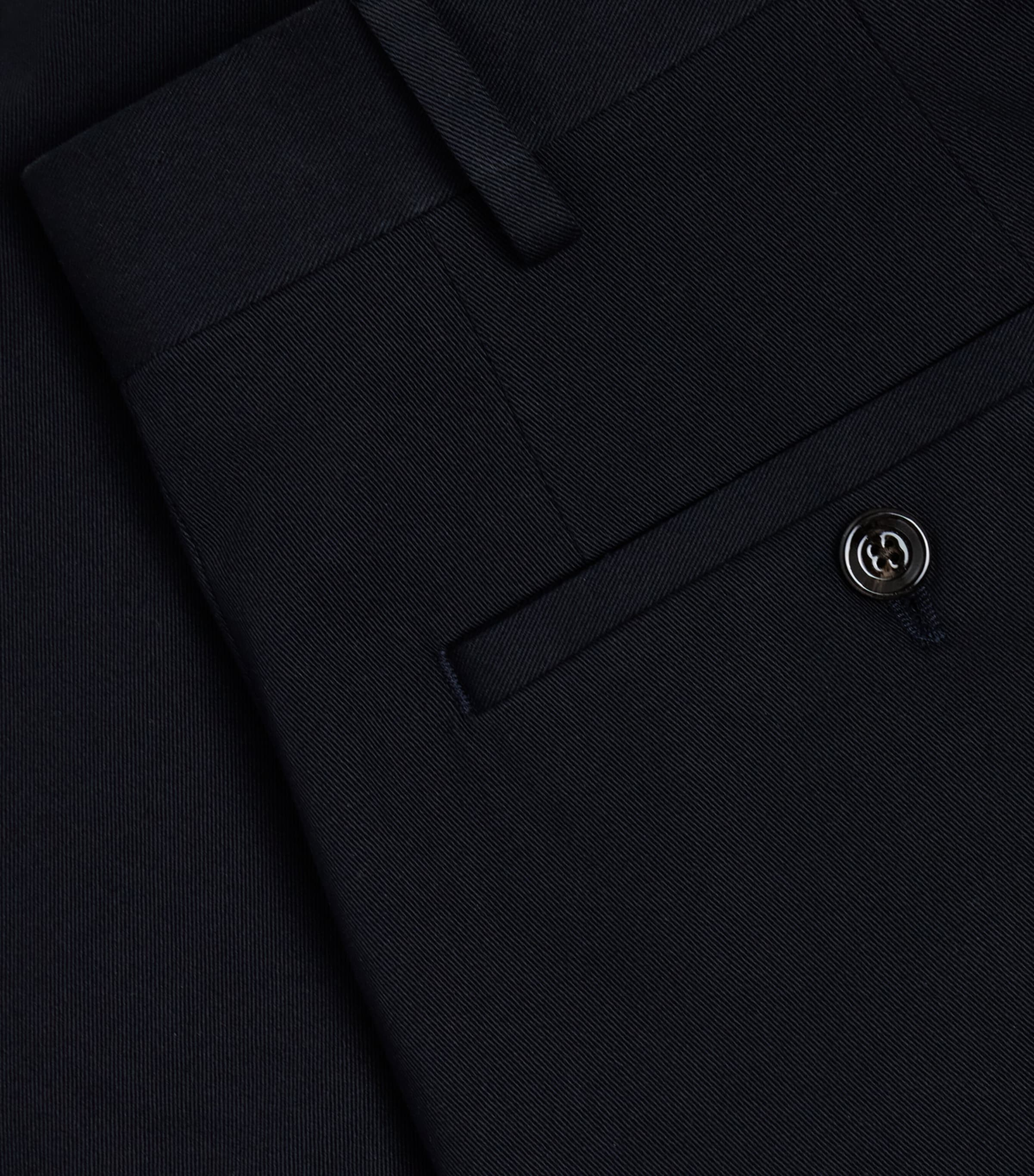 Lardini Mens Stretch-Cotton Tailored Trousers Navy Image 6