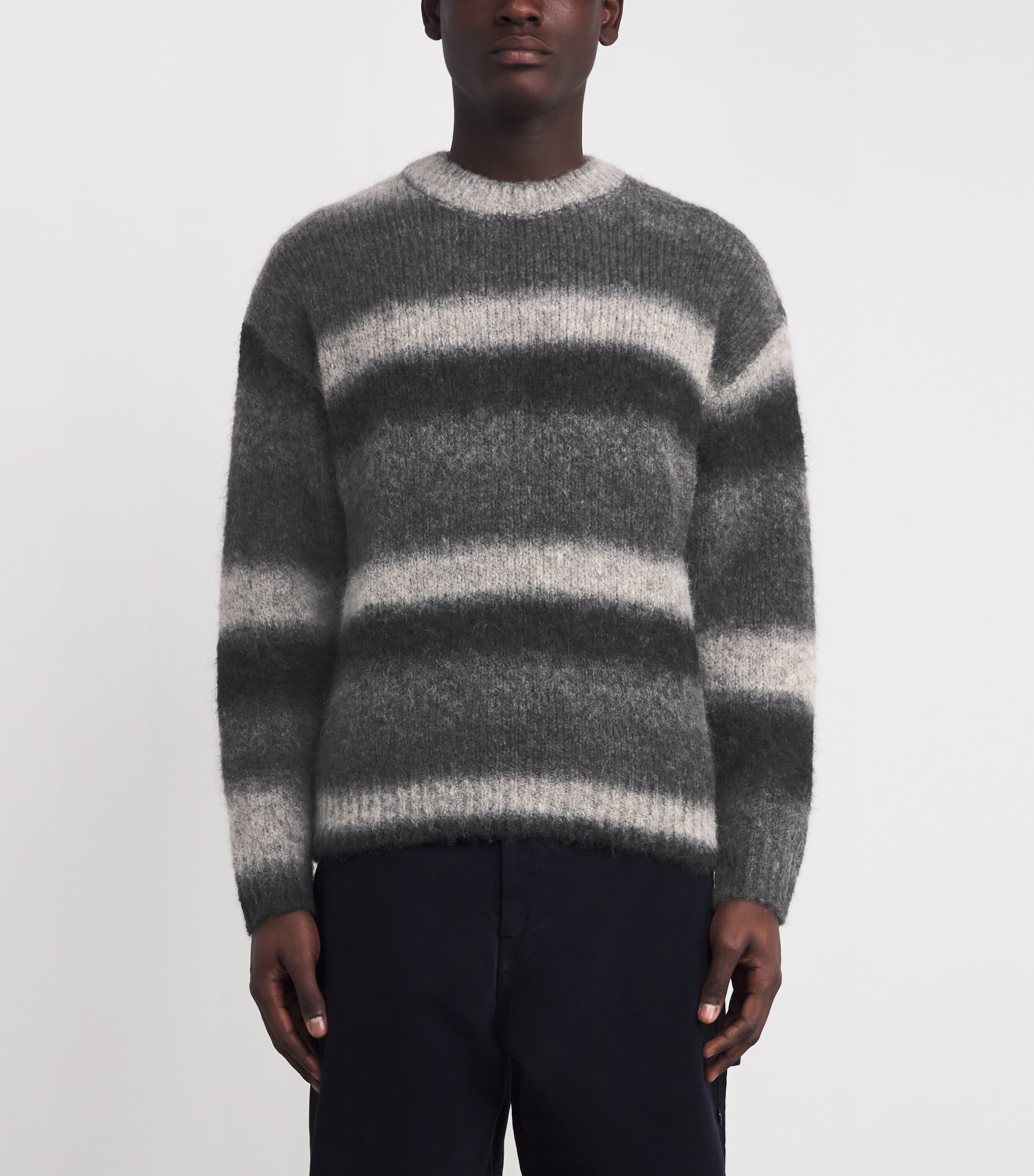 Wool-Blend Gradient Knit Jonas Sweater CHARCOAL MELANGE Image 3