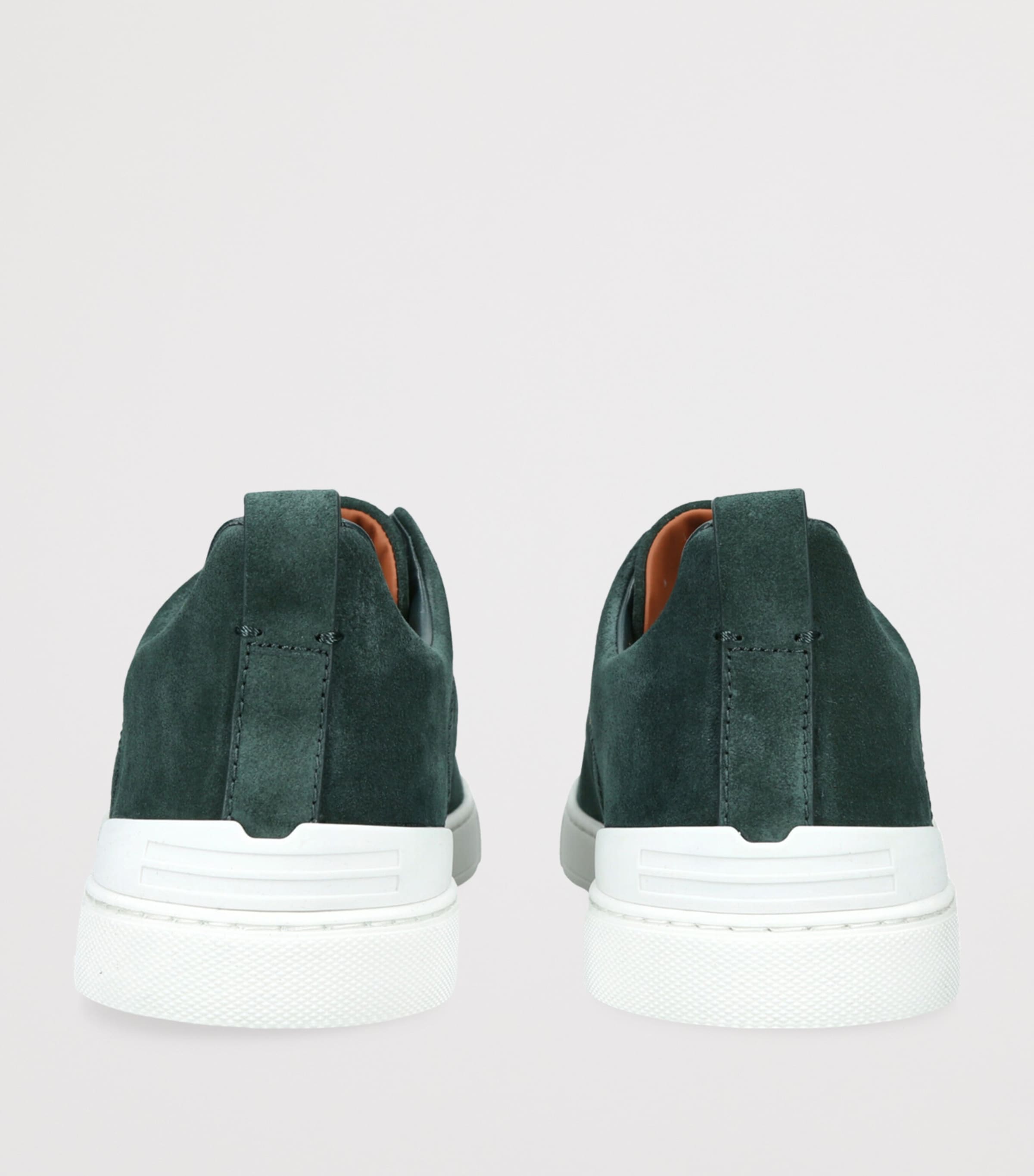 Suede Triple Stitch Sneakers TEAL Image 2