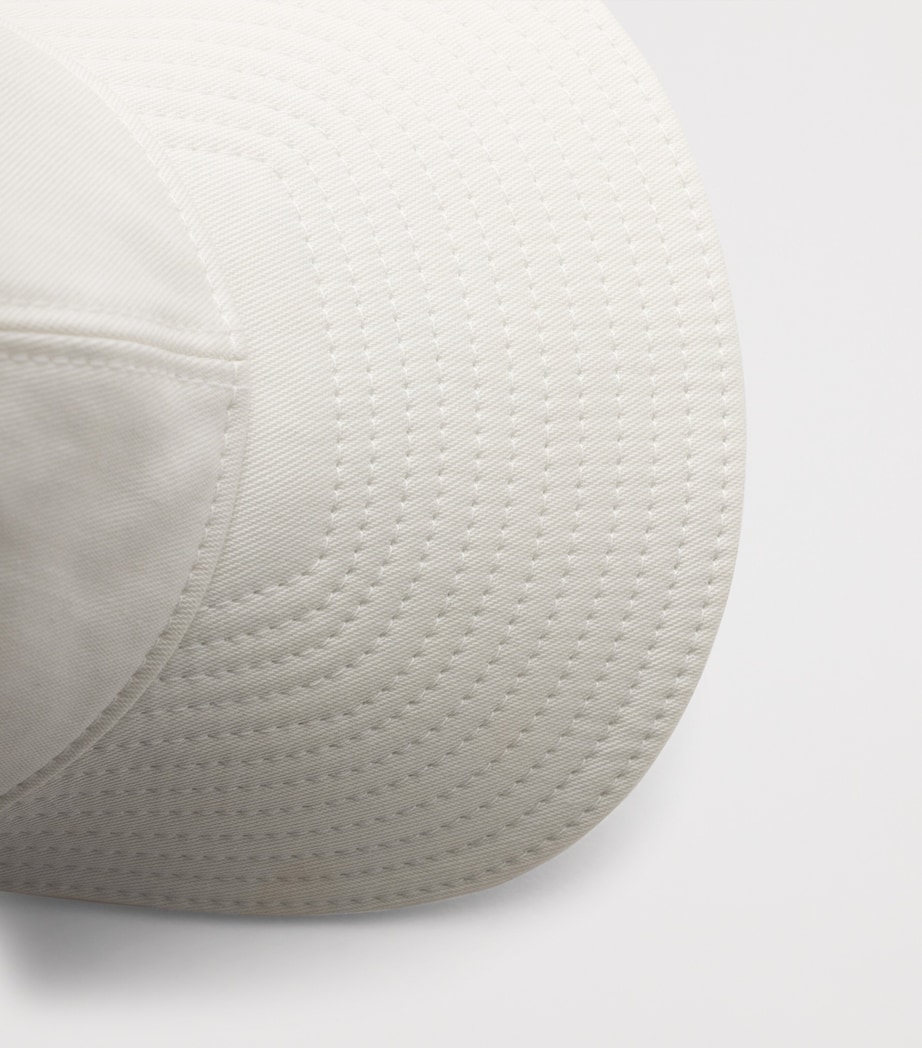 Prada Cotton Cord Cap White Image 3