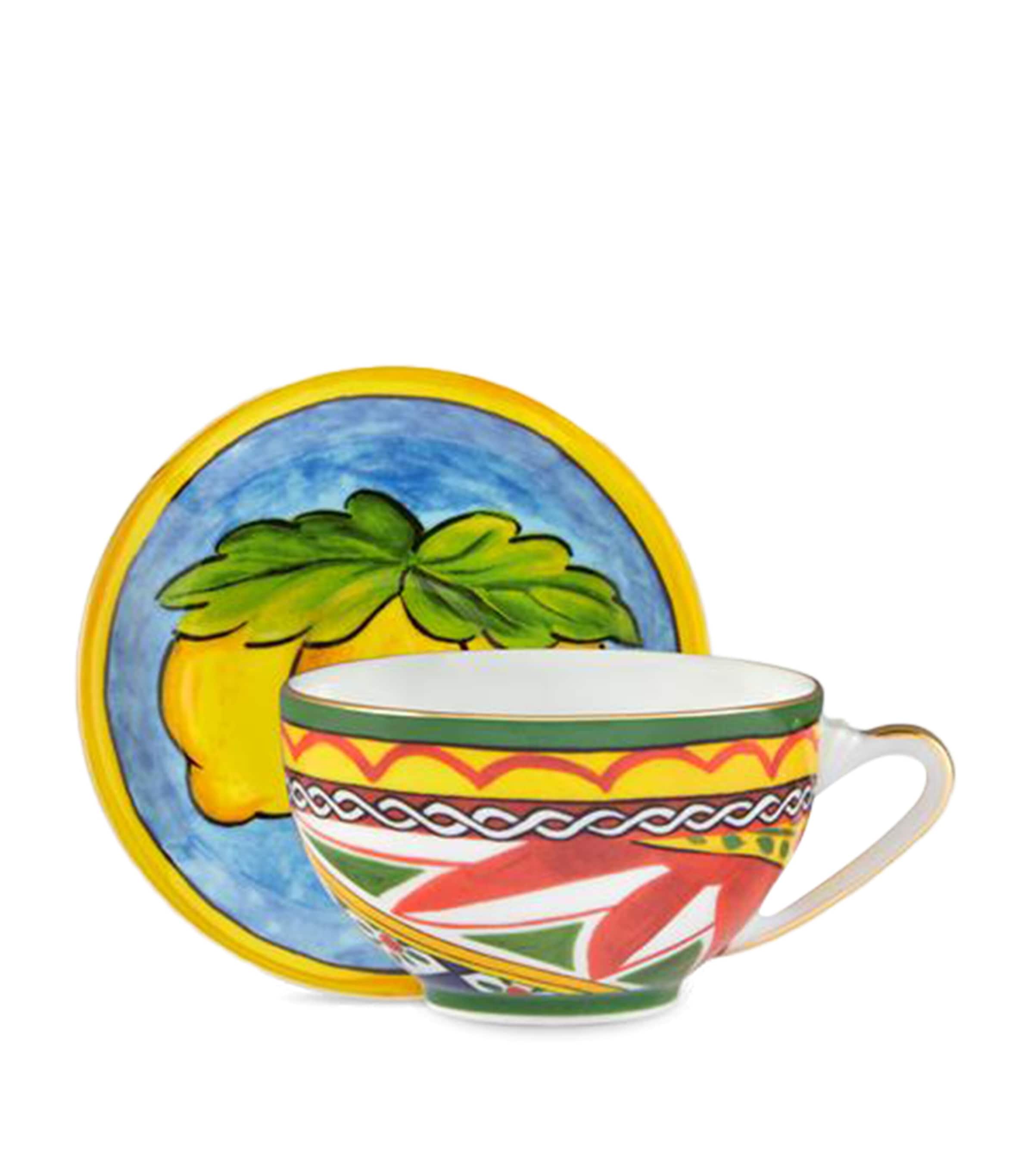 Carreto Teacup and Saucer UC063 LIMONI F DO AZ Image 1