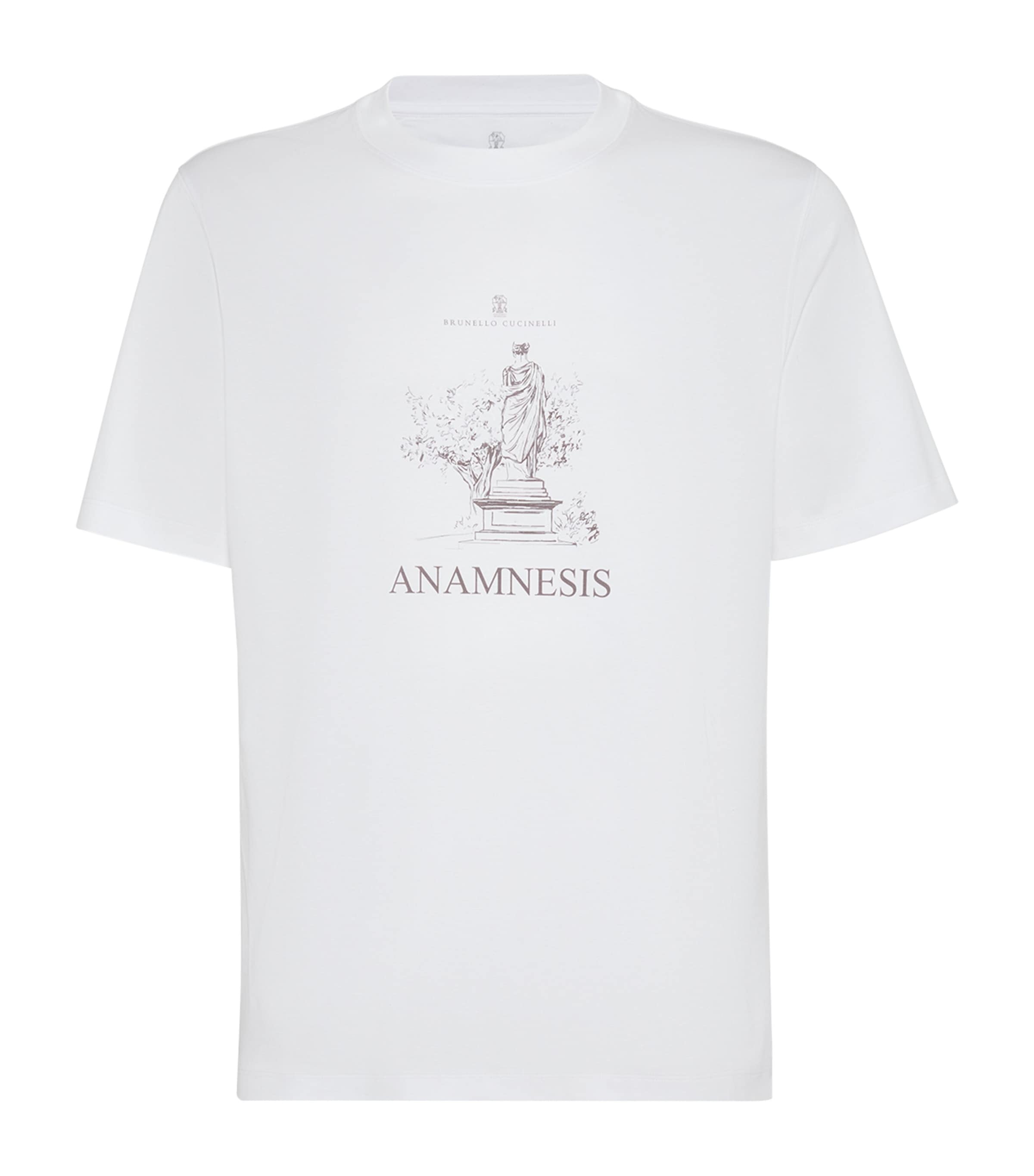 Brunello Cucinelli Cotton Anamnesis Print T-shirt In White