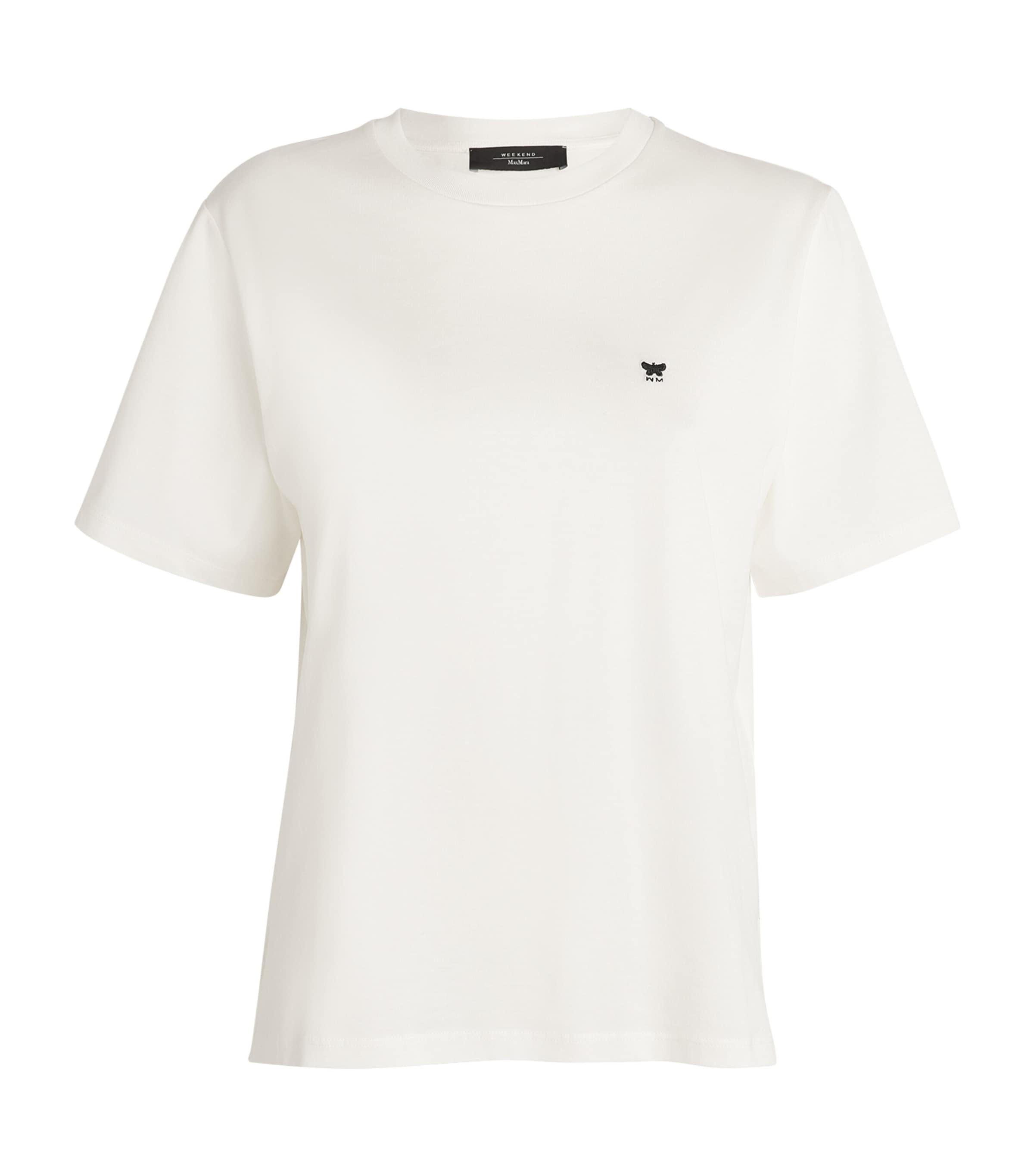 Weekend Max Mara Logo Cotton T-shirt In White