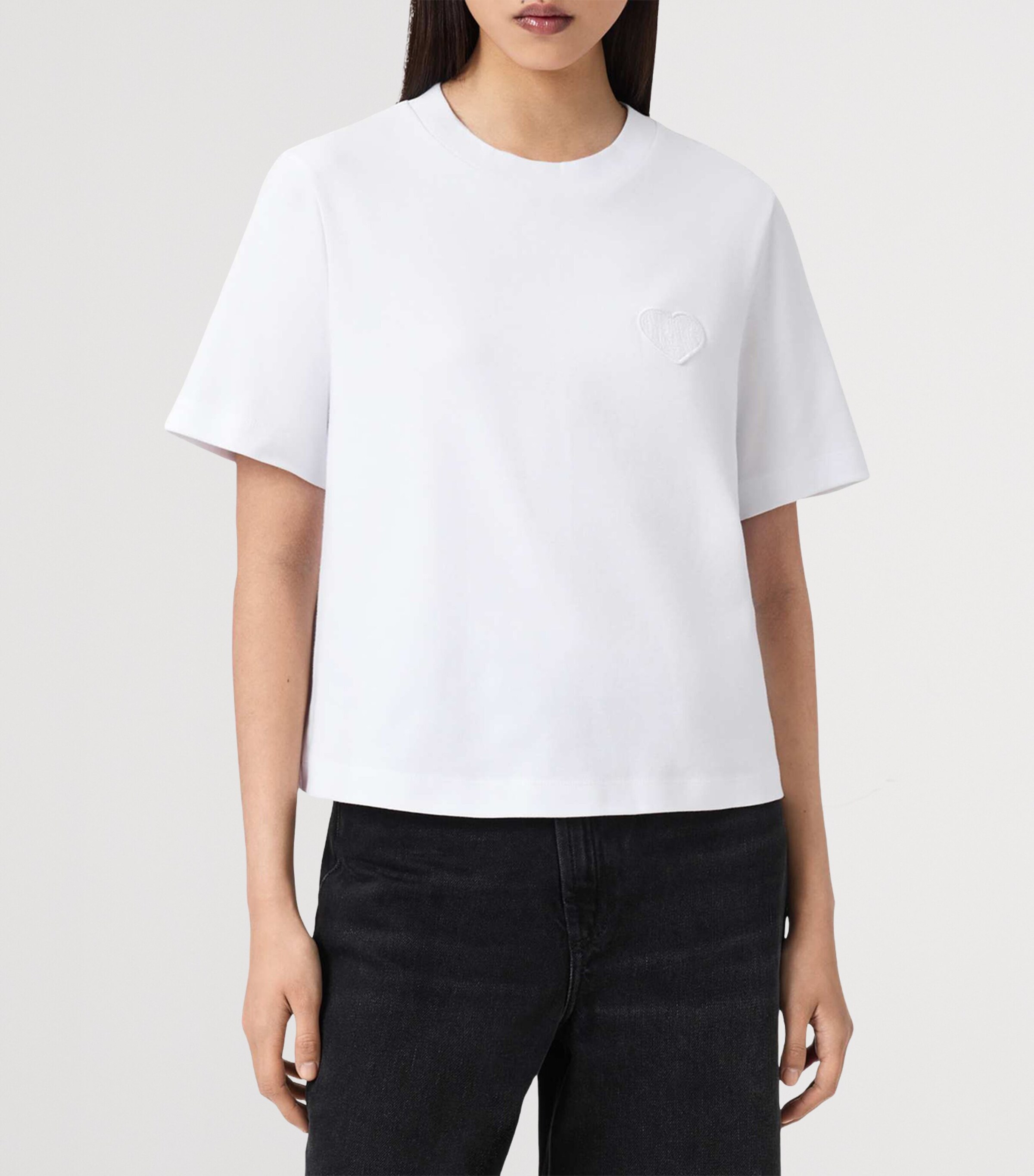 AllSaints Womens Organic Cotton Lover Lisa T-Shirt White Image 3