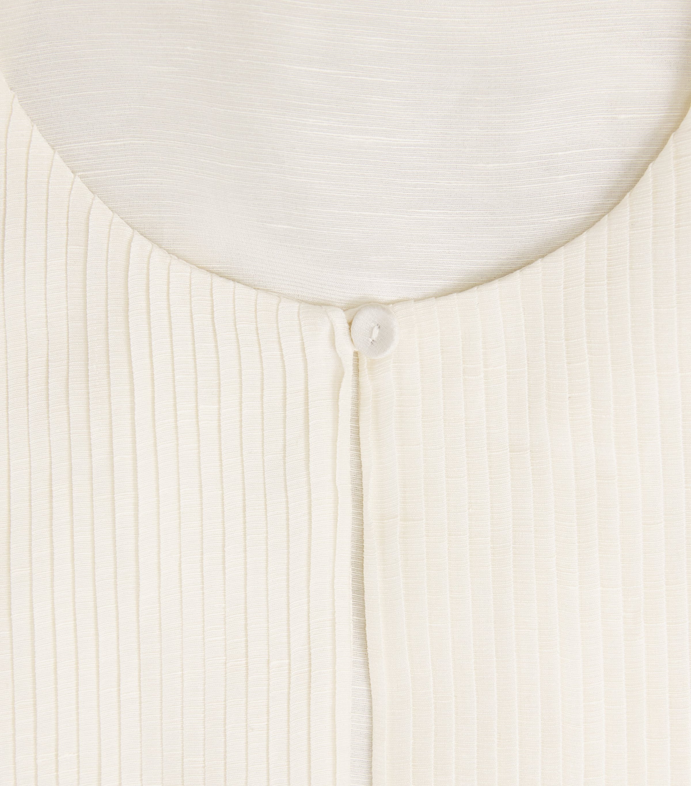 Linen-Silk Pleated Midi Kaftan 106 NEW IVORY Image 6