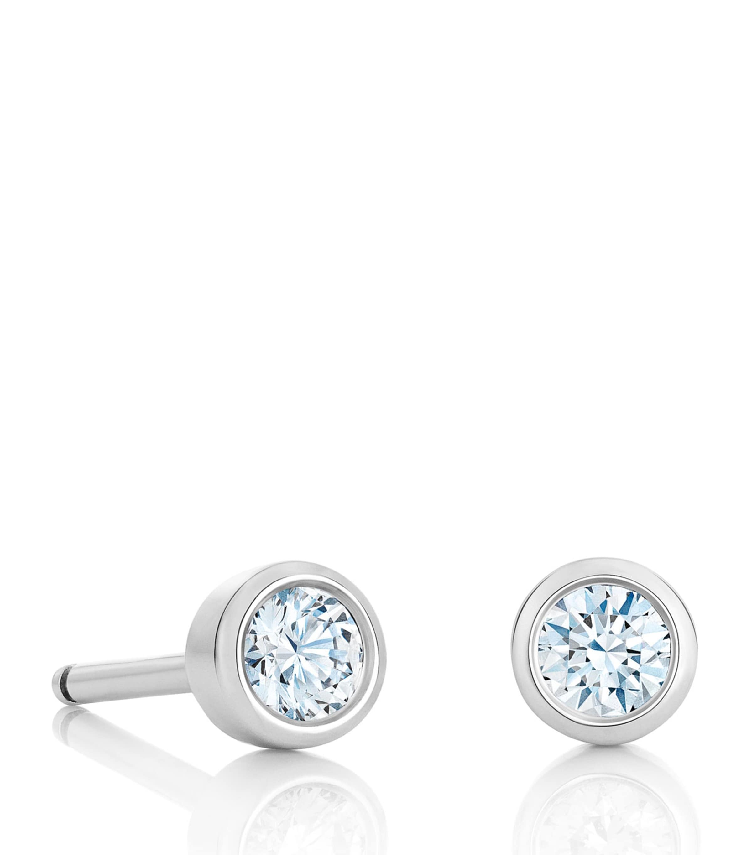 De Beers White Gold And Diamond My First  Stud Earrings In Metallic