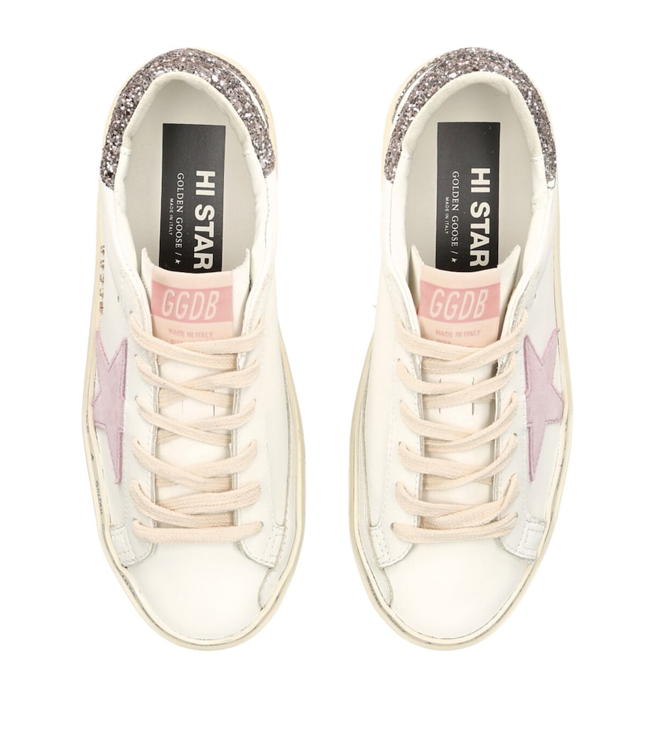 Golden Goose Leather Hi Star Sneakers White/comb Image 4