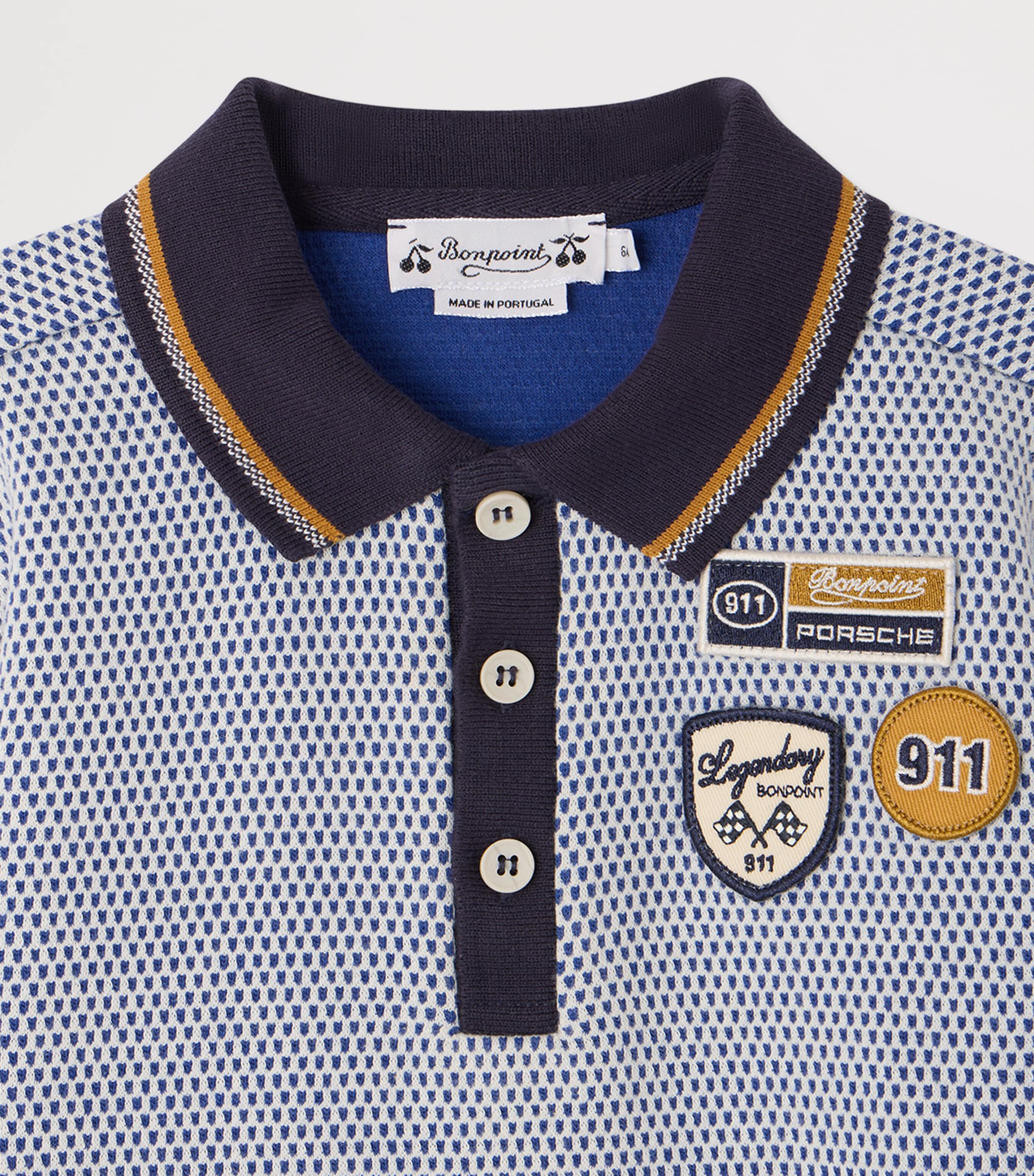 Bonpoint x Porsche Polo Shirt (10-14 Years) Indigo Image 3