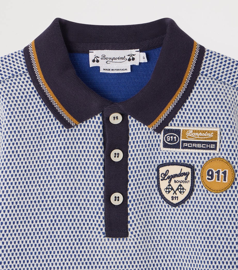 Bonpoint x Porsche Polo Shirt (10-14 Years) Indigo Image 3