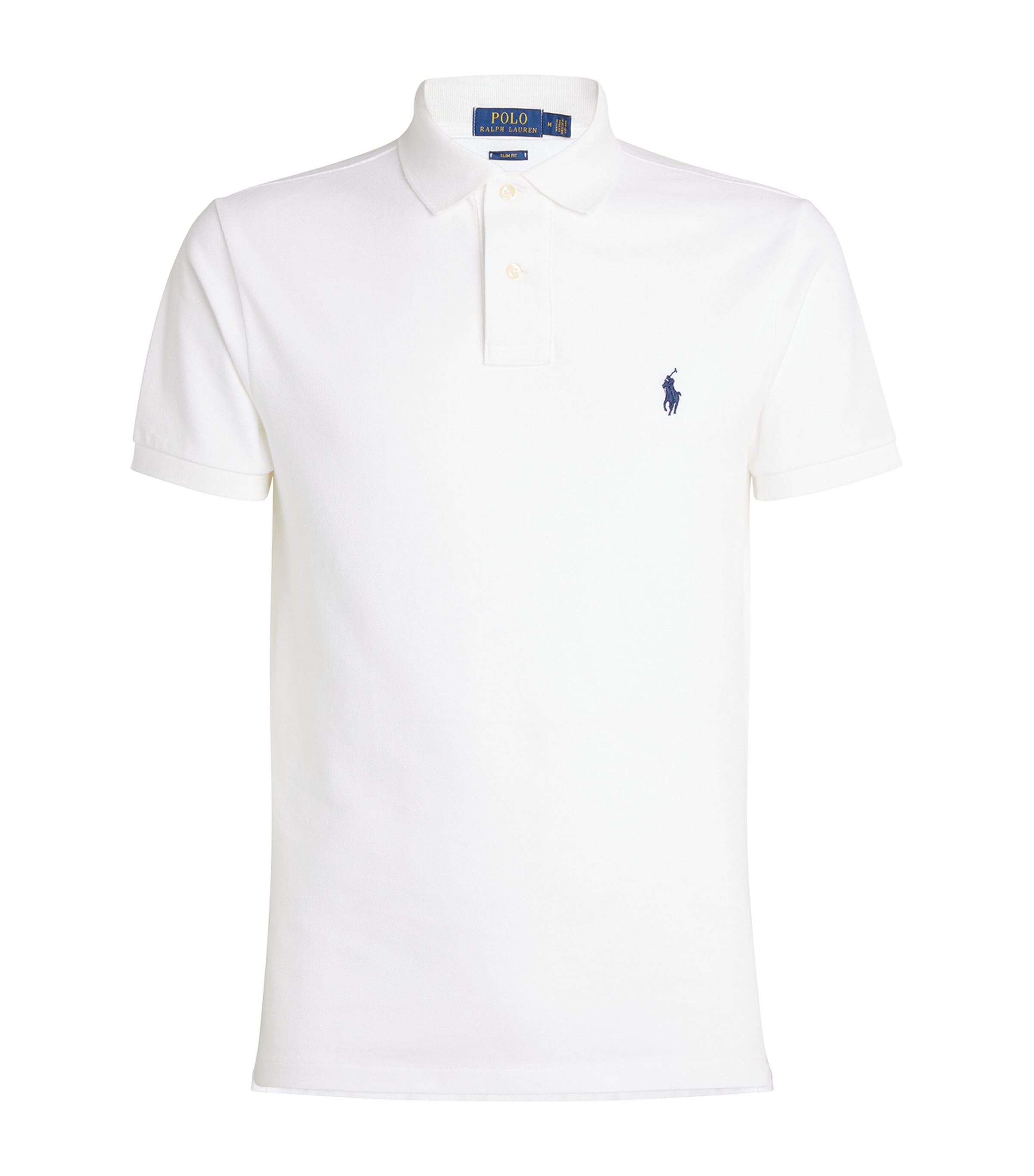 Polo Ralph Lauren Cotton Mesh Slim-fit Polo Shirt In White