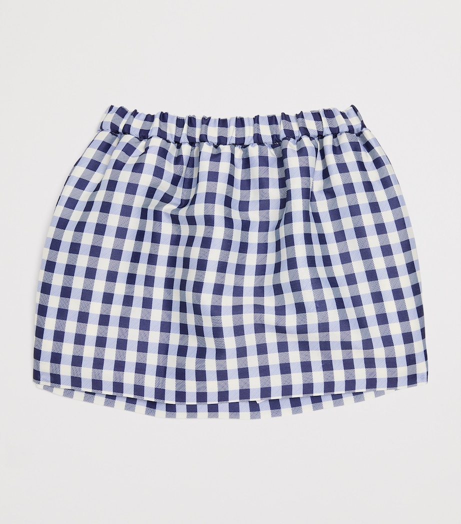 Taffeta Gingham Skirt (3-12 Years) BLUE Image 2