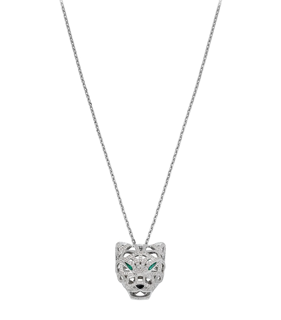 White Gold, Diamond, Emerald and Onyx Panthère de Cartier Necklace WHITE GOLD Image 1