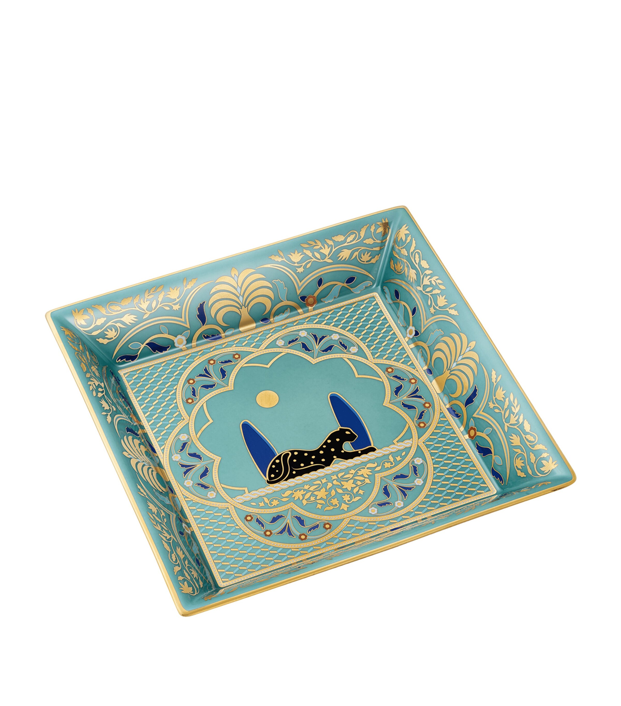Cartier Medium Porcelain Panthère de Cartier Trinket Tray Green Image 1