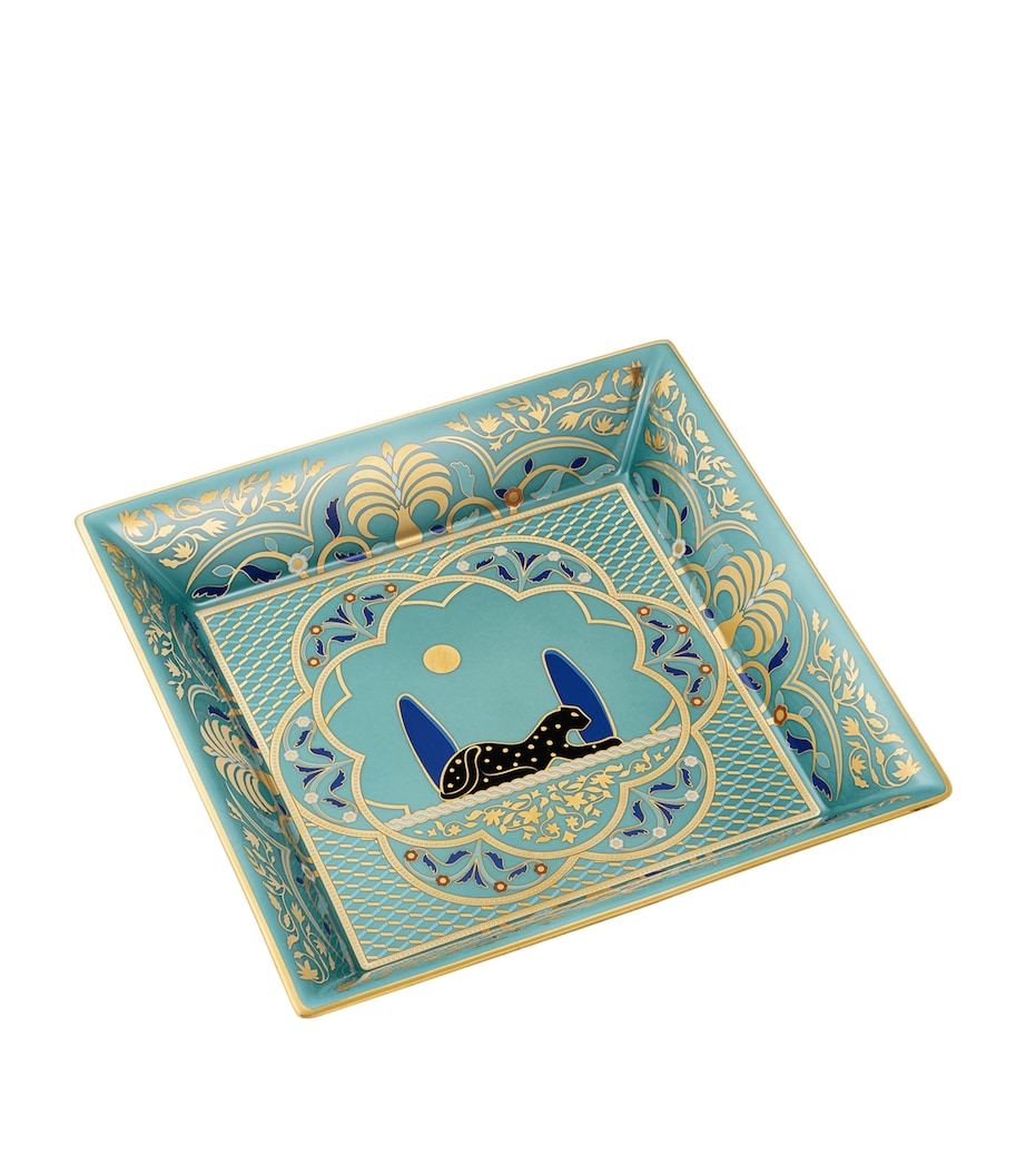 Cartier Medium Porcelain Panthère de Cartier Trinket Tray Green Image 1